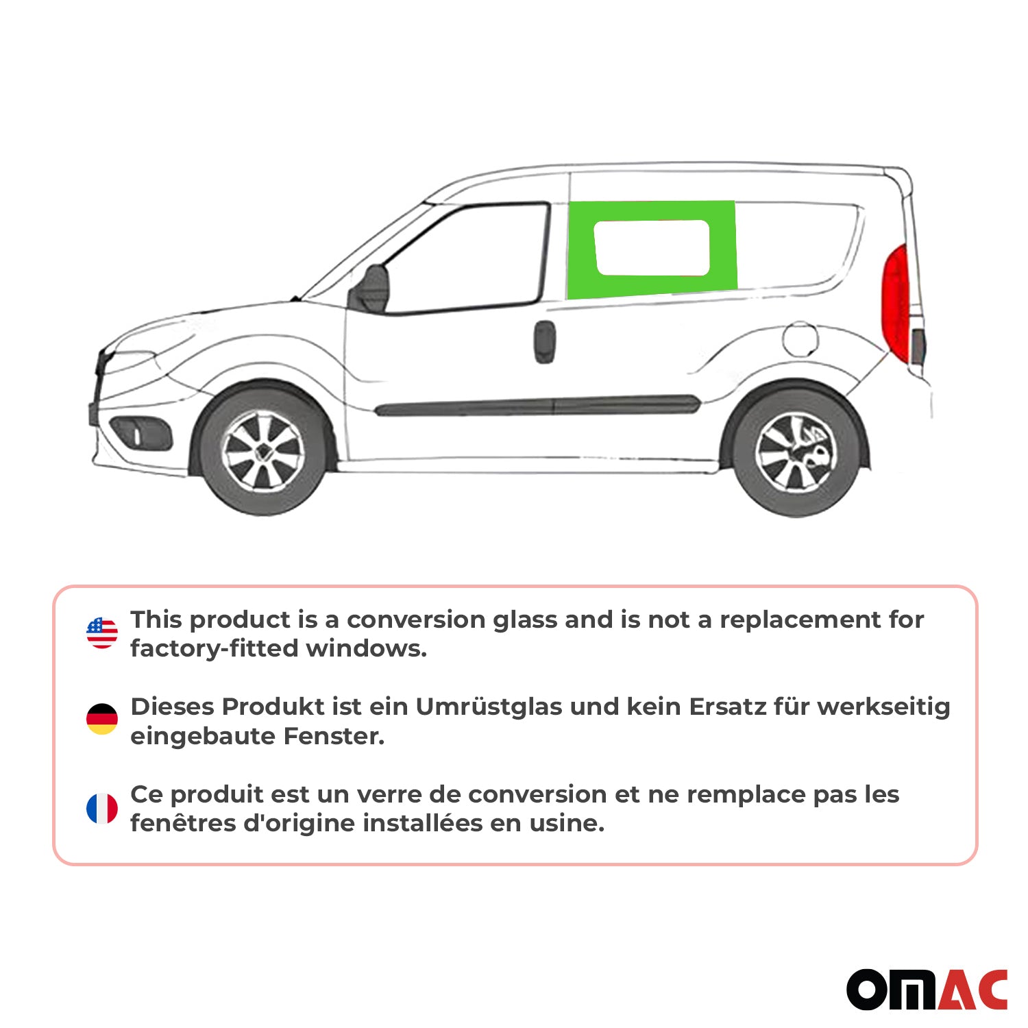 2015-2022 RAM ProMaster City Window Glass Front Left Side