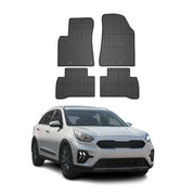 2017-2022 Kia Niro 1.gen Floor Mats Liners Full Set All Weather Rubber Black