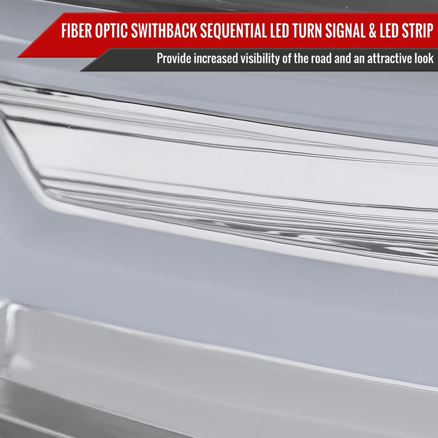 2016-2023 Toyota Tacoma Sequential LED Bar Projector Headlights Chrome