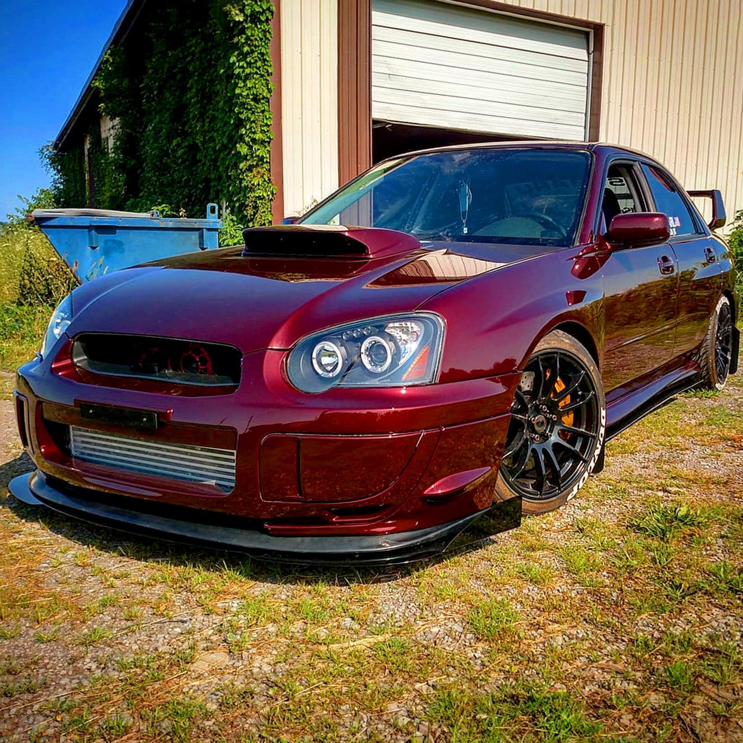 2004-2005 Subaru Impreza WRX/STI Outback Dual Halo Projector Headlights Black