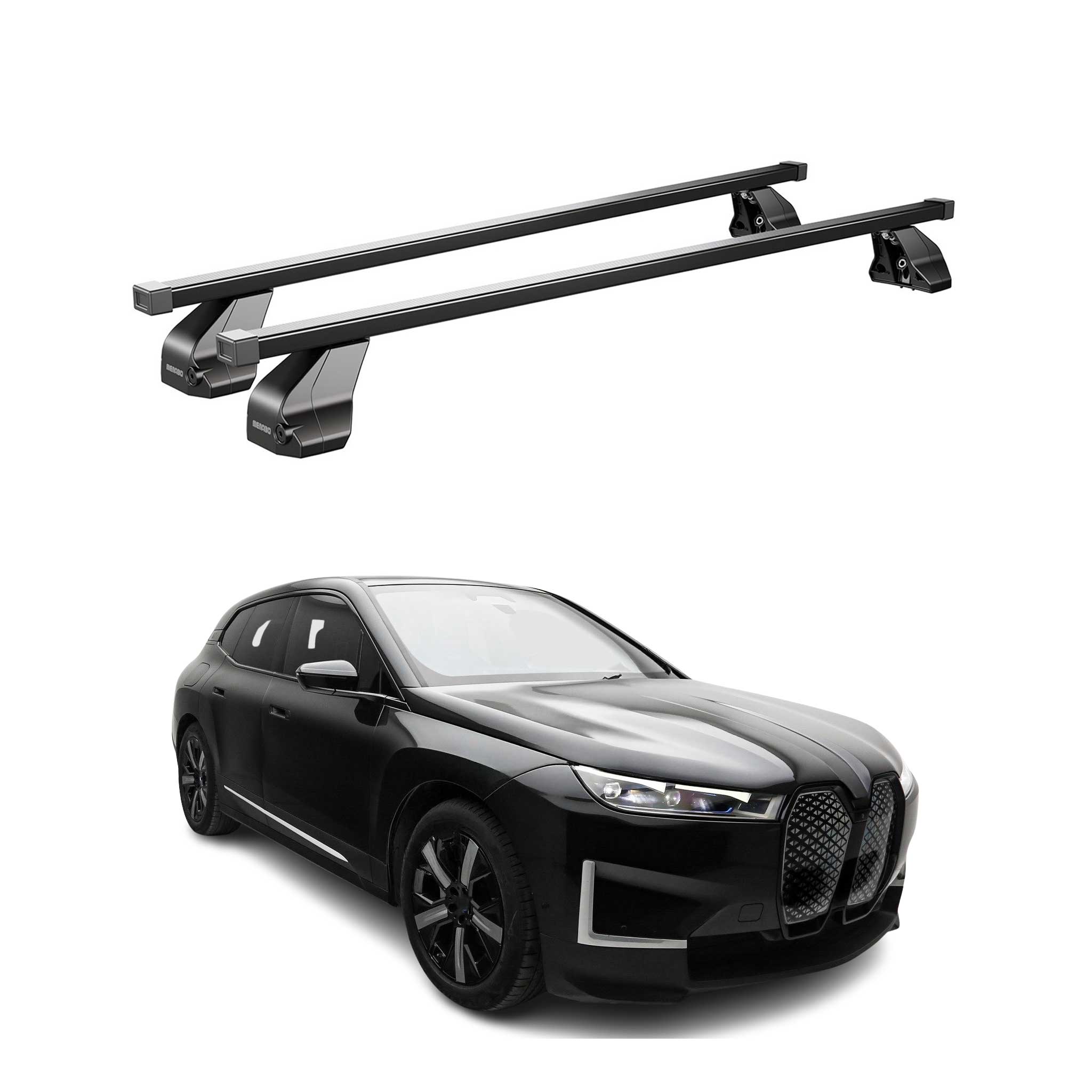 Top Roof Racks Cross Bars fits BMW 5 Series G60 2024-2025 2Pcs Black Steel