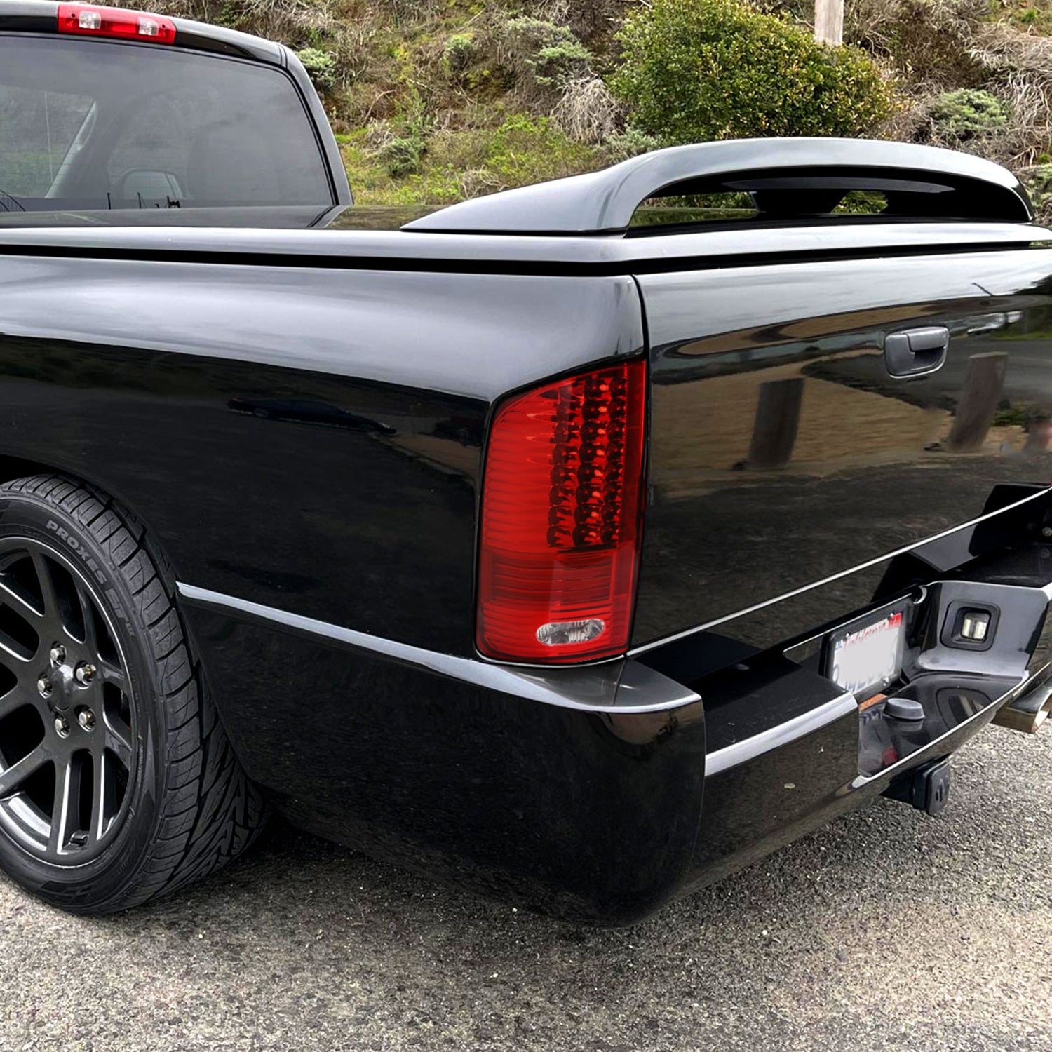 2002-2006 Dodge RAM V2 LED Tail Lights Chrome Housing/Red Clear Lens