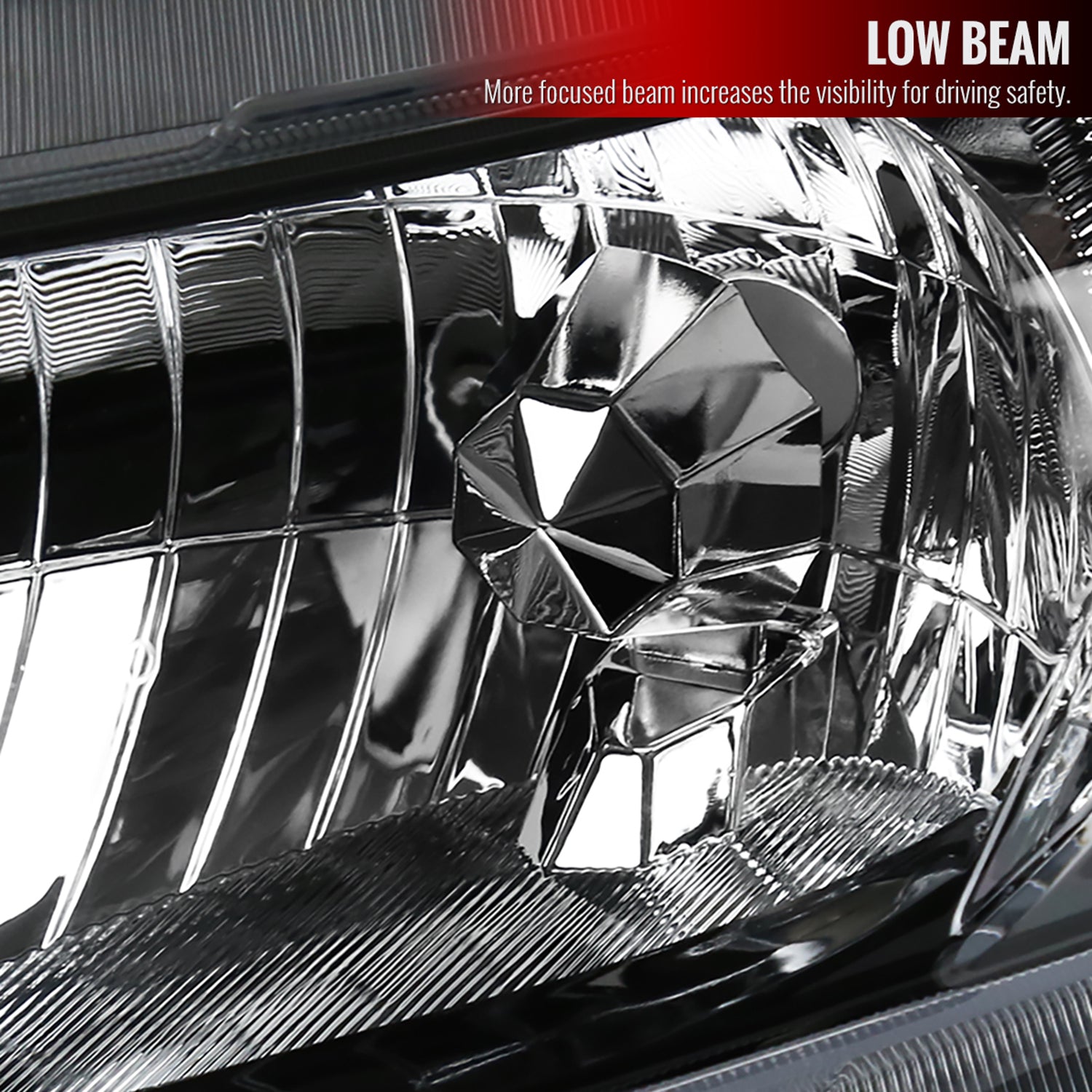 2012-2013 Honda Civic Coupe/ 2012-2015 Civic Sedan Crystal Headlights Matt Black