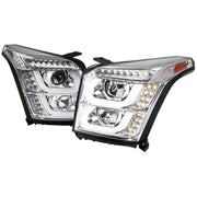 2015-2020 GMC Yukon/Yukon XL LED U-Bar Projector Headlights Chrome/Clear Lens