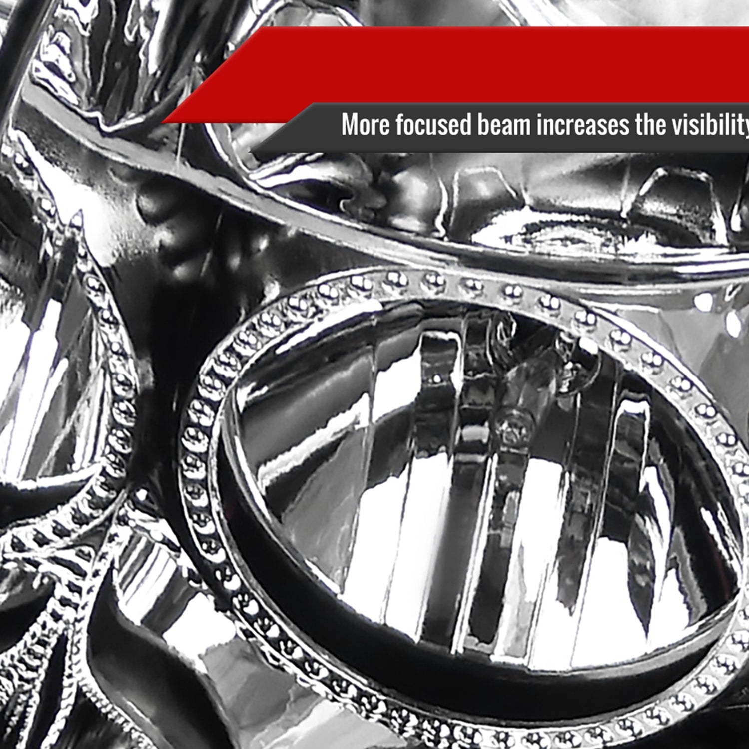 2008-2014 Cadillac CTS Projector Headlights w/LED Light Strip Chrome/Clear