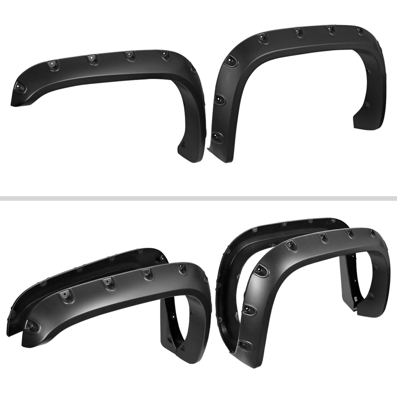 1994-2001 Dodge RAM 1500 2500 3500 Smooth Rivet Style Fender Flares