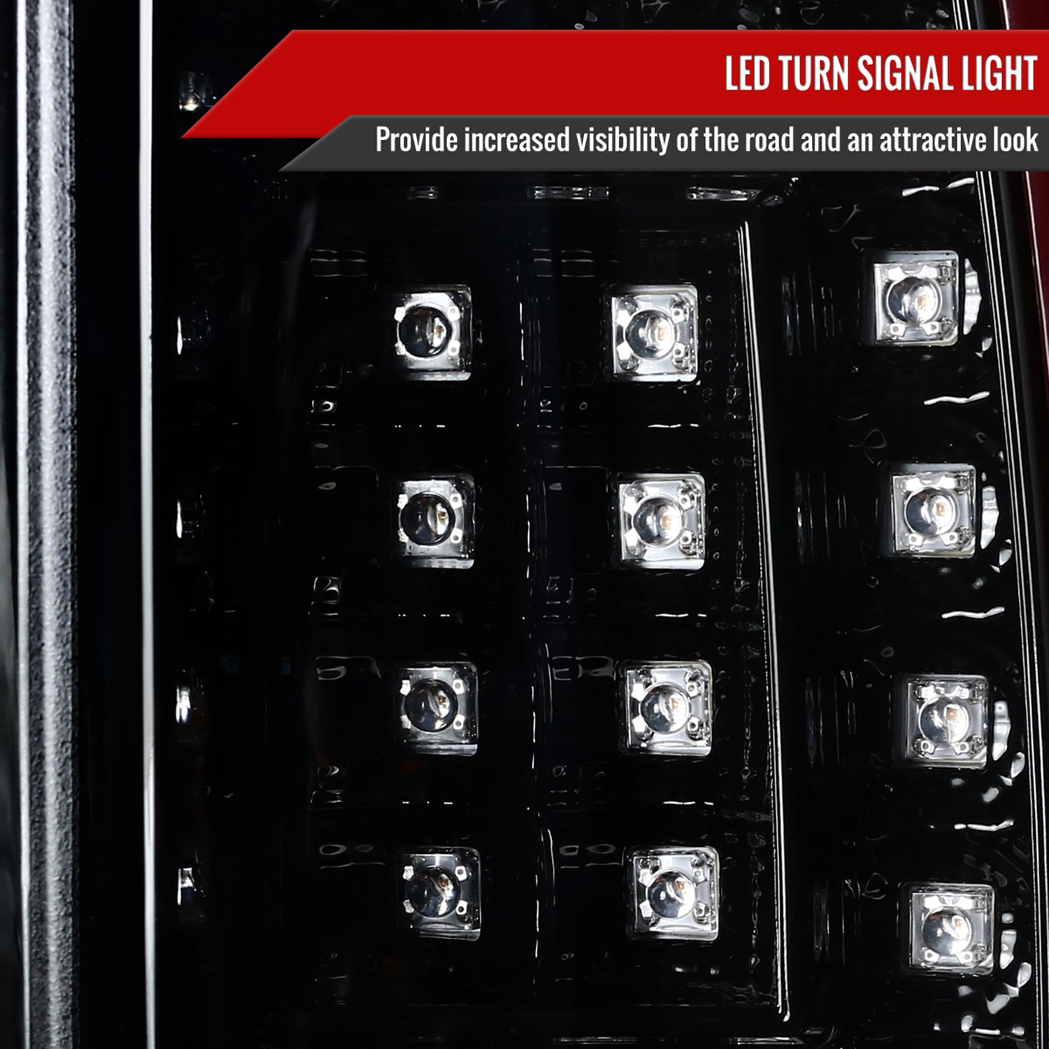 2000-2006 Chevy Suburban/Tahoe/Yukon/Yukon XL LED C Bar Tail Lights Jet Black