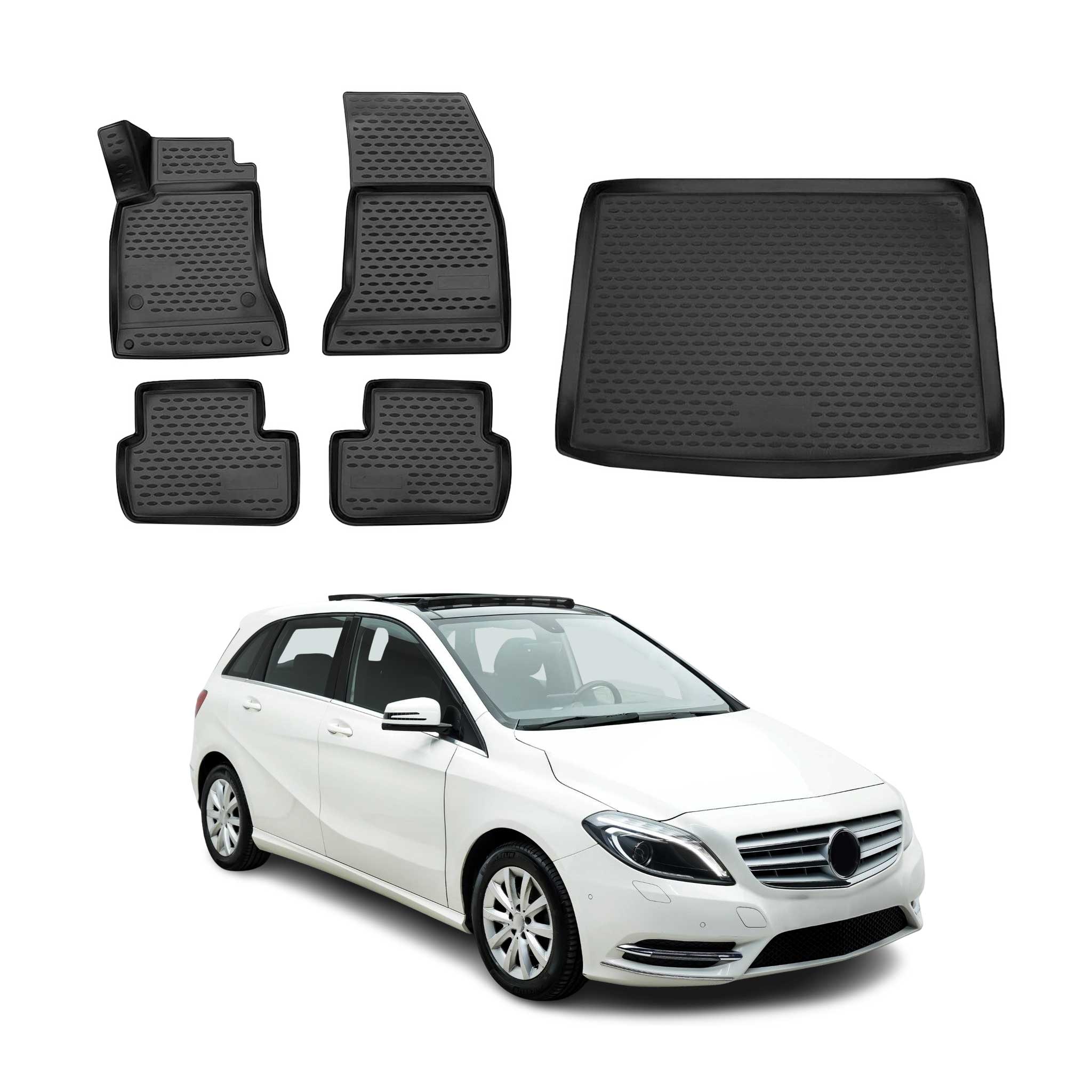 2012-2019 Mercedes B Class W246 B250 B180 Floor Mats & Cargo Liner Full Set All Weather
