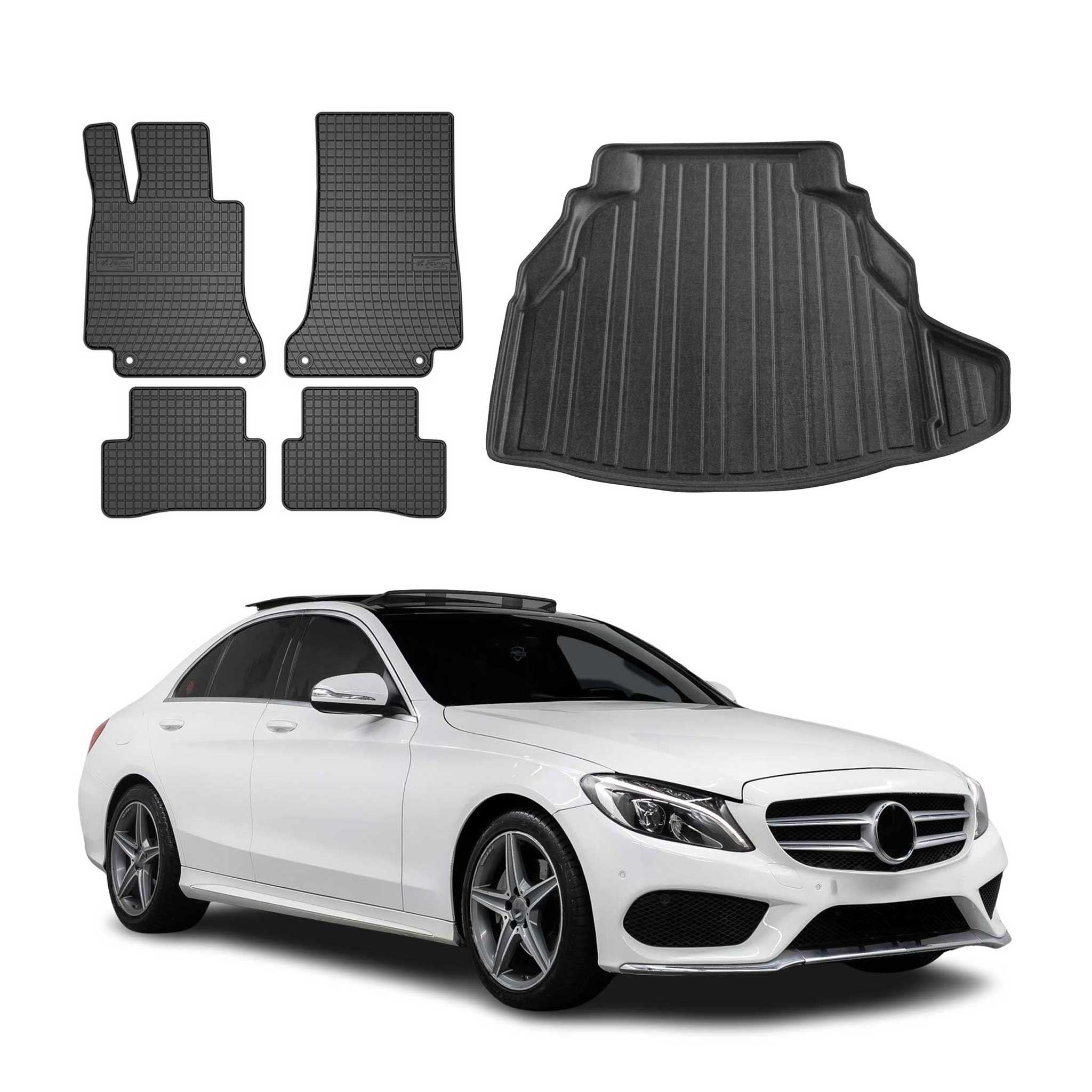 2015-2021 Mercedes C Class W205 Floor Mats & Cargo Liner Full Set All Weather