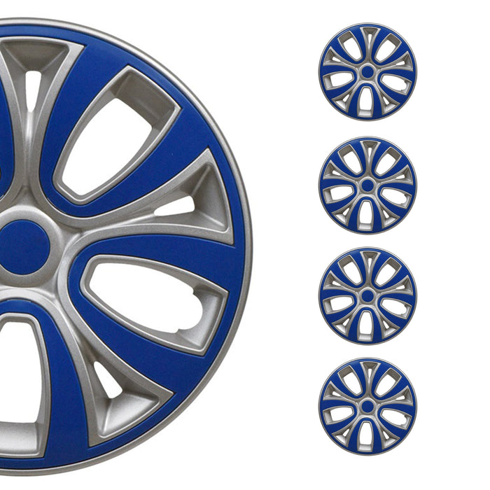 14" Wheel Rim Cover fits Universal Guard Hub Caps ABS Gray Dark Blue Matte