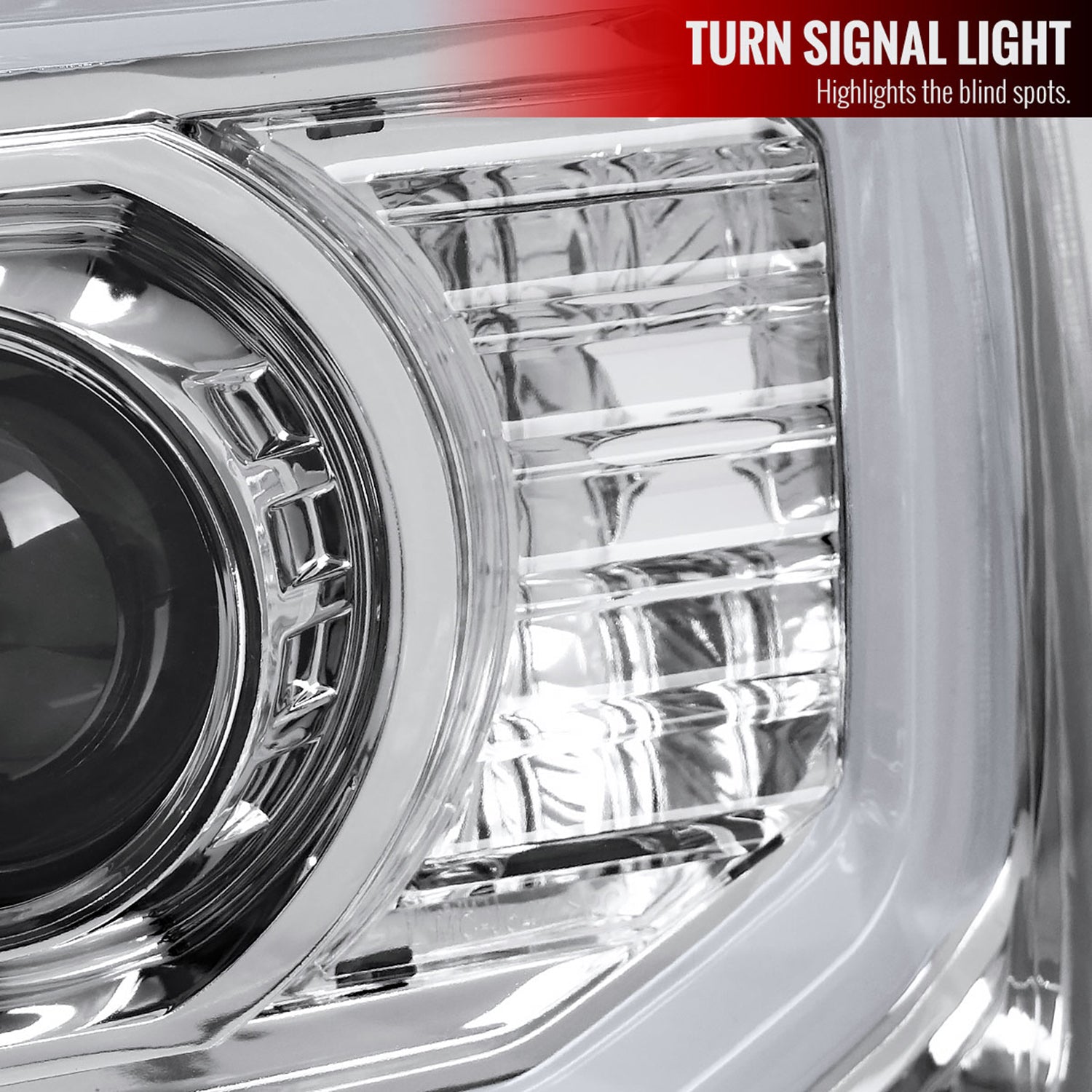 2007-2013 Chevy Avalanche/ 07-2014 Tahoe Suburban LED C-Bar Headlights Chrome