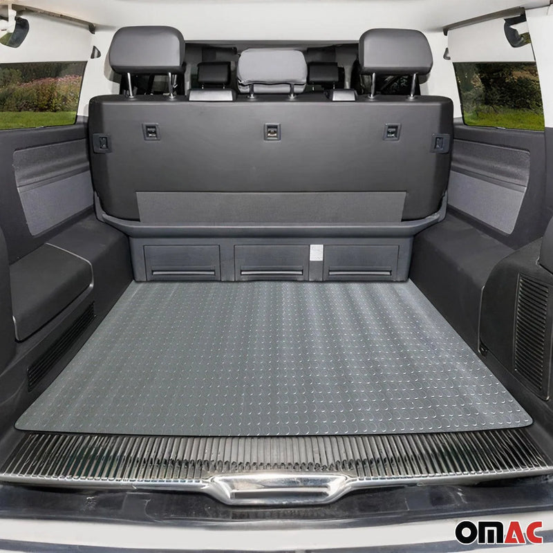 Rubber Truck Bed Liner Trunk Mat Floor Liner Alu. Look Penny Gray 118"x79"