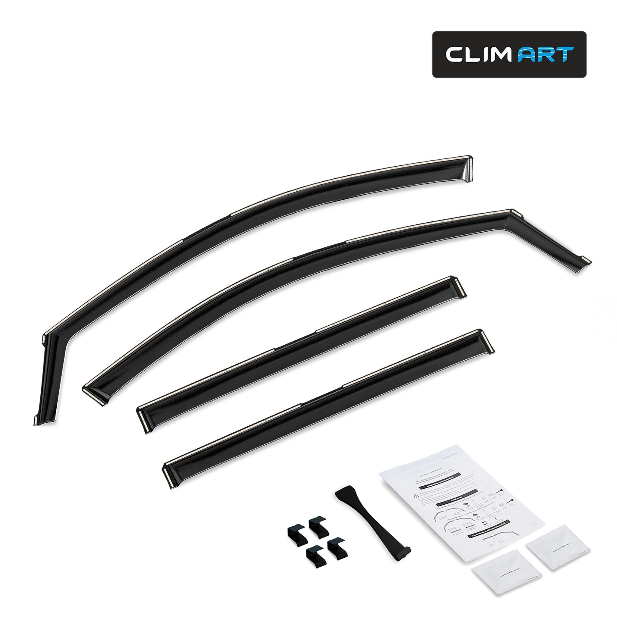 Clim Art Wind Deflectors for Chevrolet Traverse 2024-2026 Dark Smoke 4Pcs