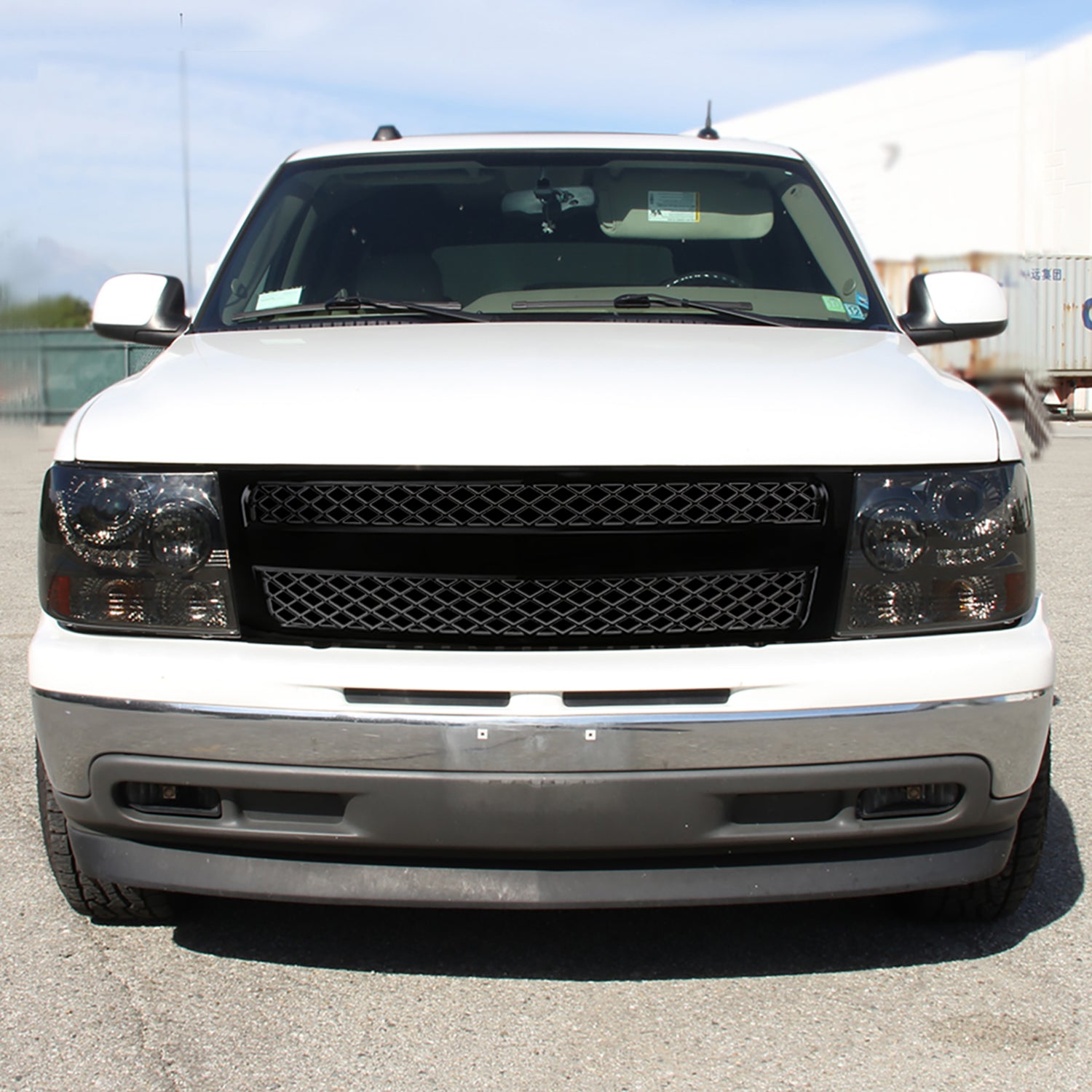 1999-2002 Chevrolet Silverado Black ABS V2 Mesh Grille