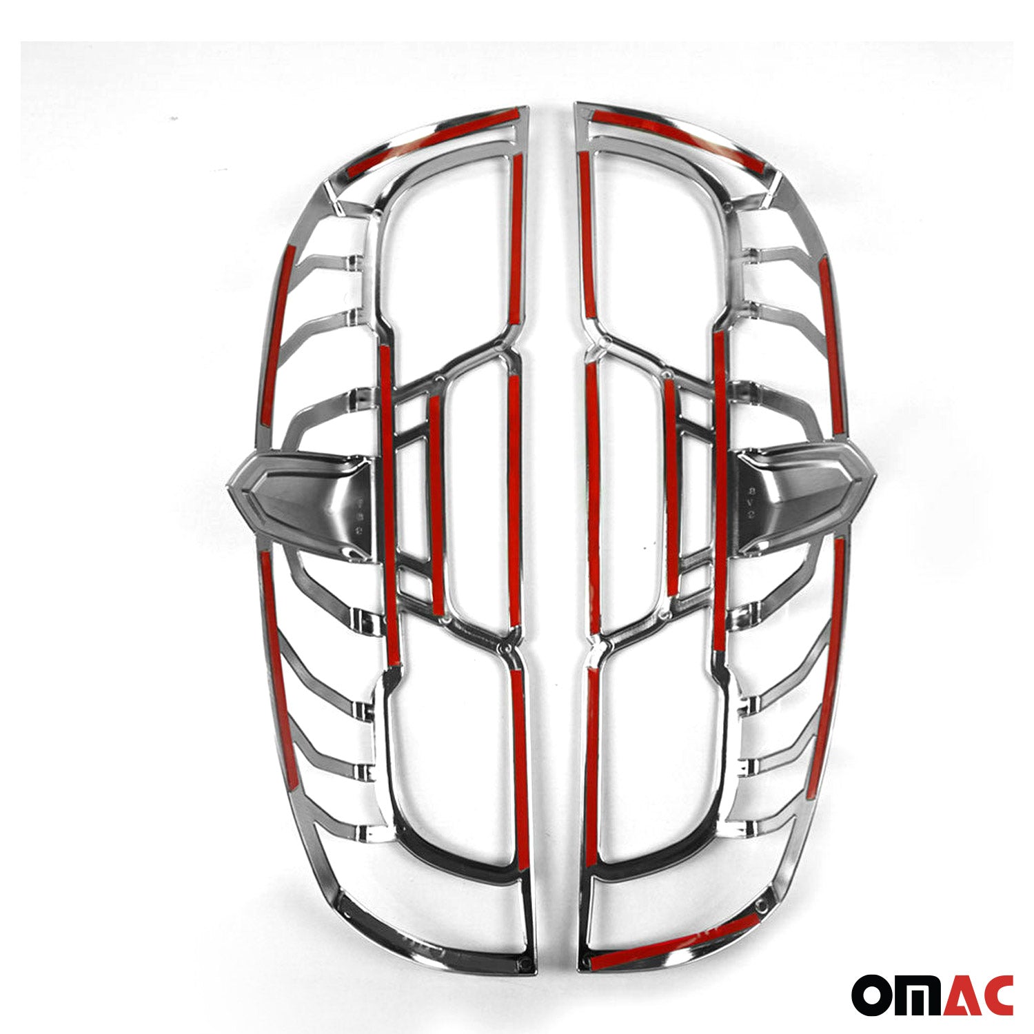 2019-2025 RAM ProMaster City Trunk Tail Light Trim Frame Chrome Silver 2 Pcs