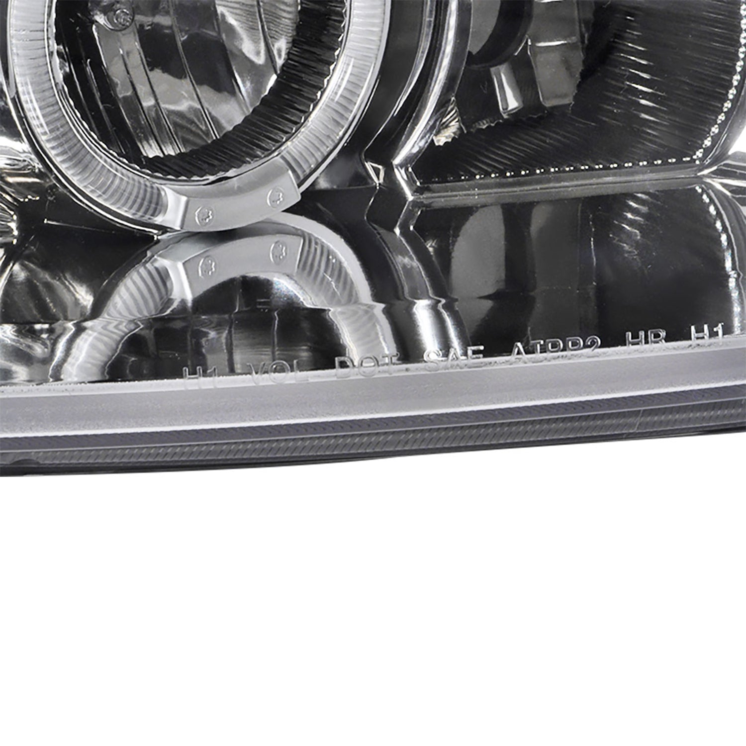 1998-2004 Dodge Intrepid Dual Halo Projector HeadLights Chrome/Clear Lens