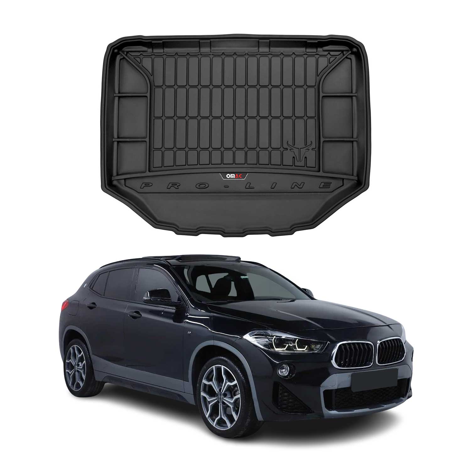 2018-2023 BMW X2 F39 Lower trunk  Premium Cargo Liner Trunk Mat All Weather Heavy Duty Lower Trunk Black