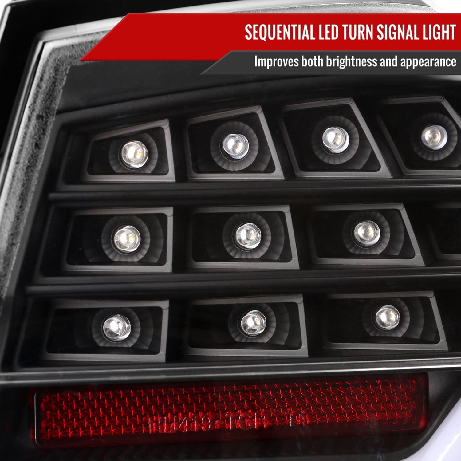 2009-2011 BMW E90 3-Series 4Dr Sedan Red LED Tail Light Matte Black/Clear Lens