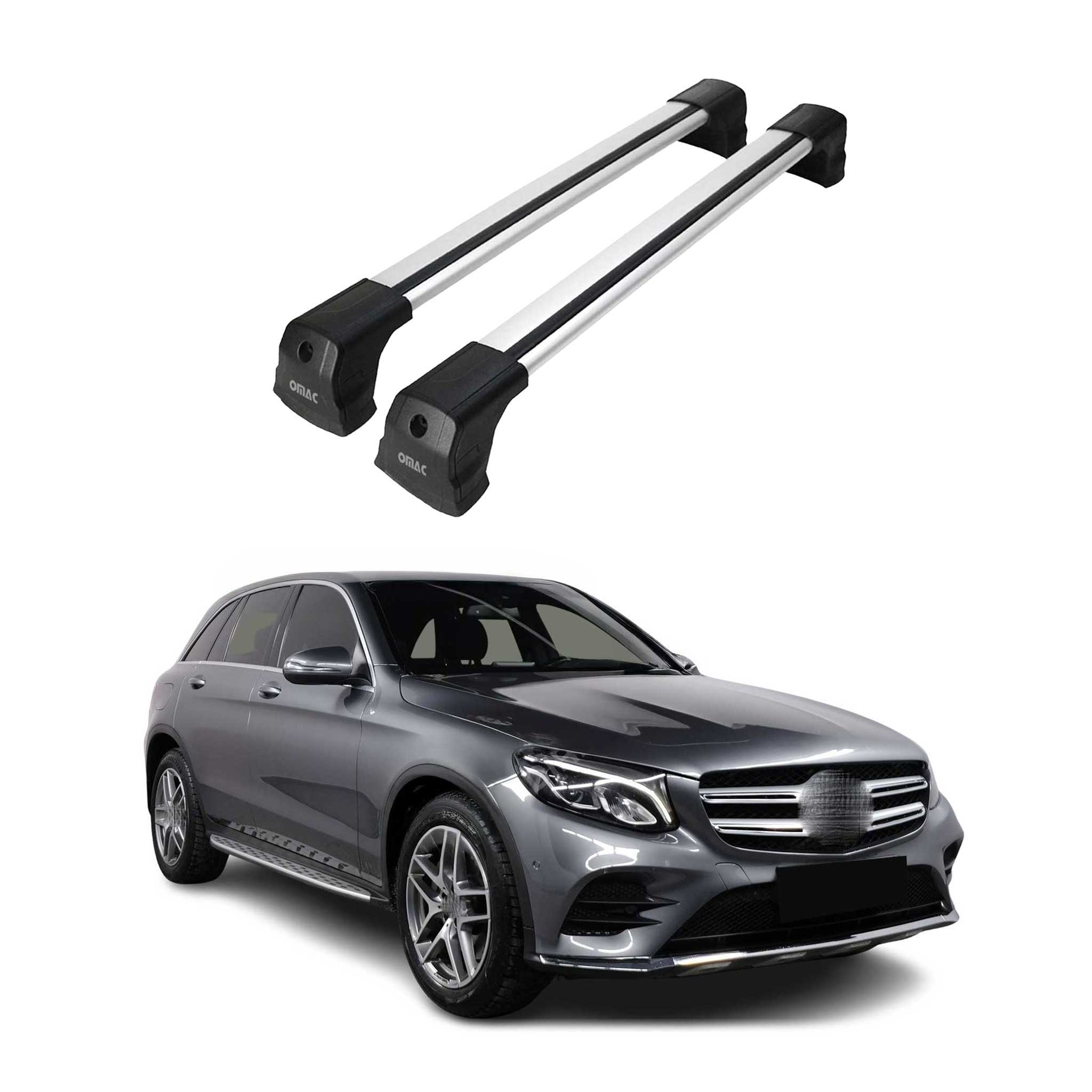 2016-2019 Mercedes GLC Class Coupe C253 Roof Rack Cross Bars Silver