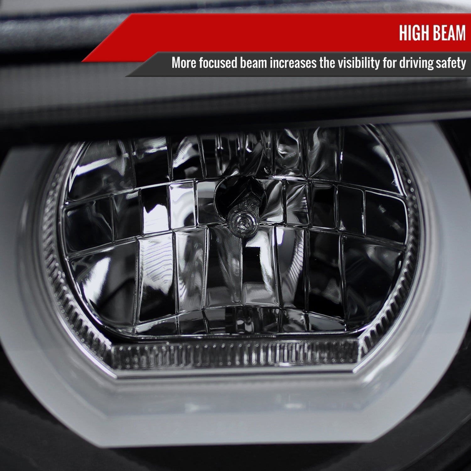 1995-2001 BMW E38 7 Series LED Bar Dual Halo Projector Headlights Black/Smoke