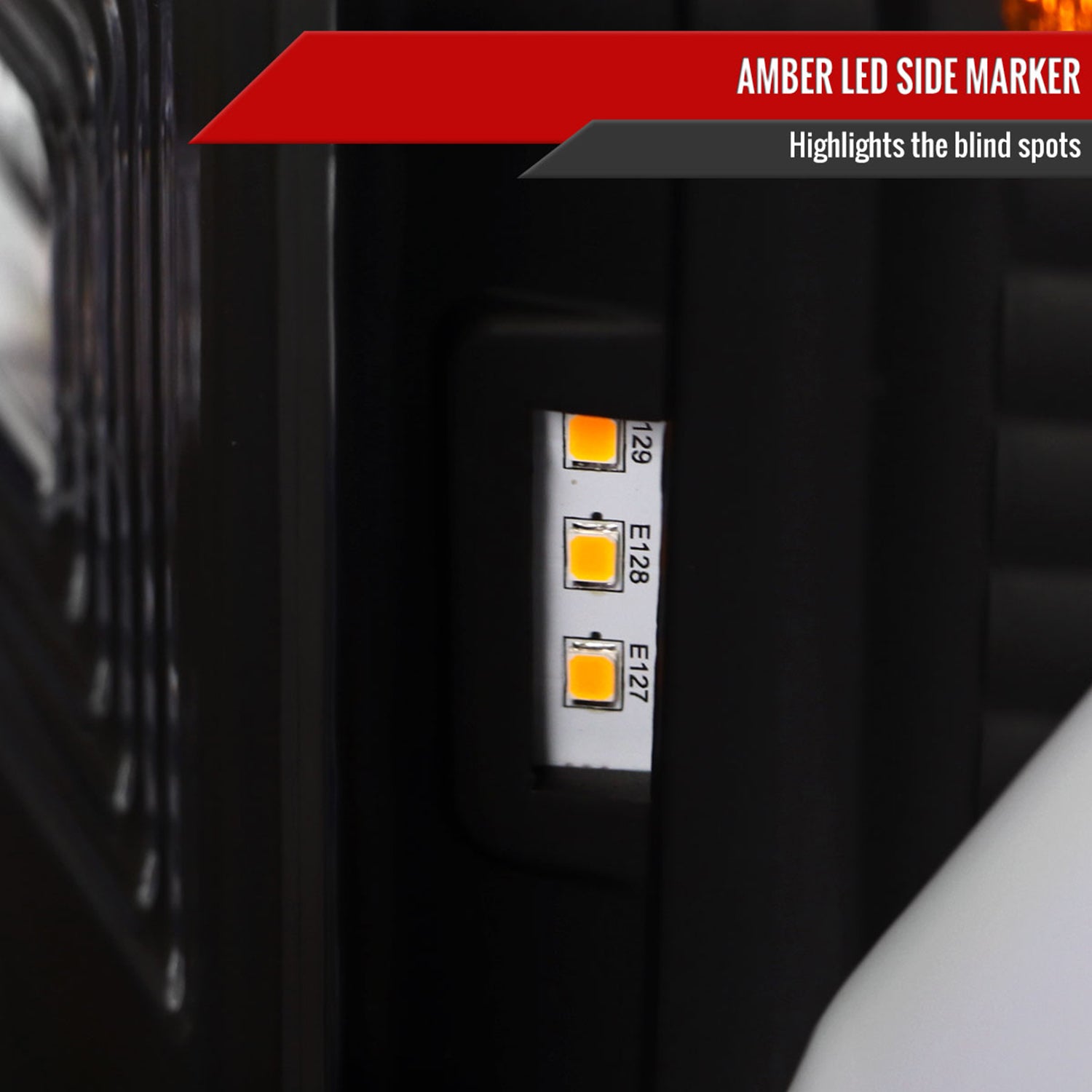 2017-2019 Ford F-250 F-350 F-450 F-550 LED CBar Projector Headlights Black