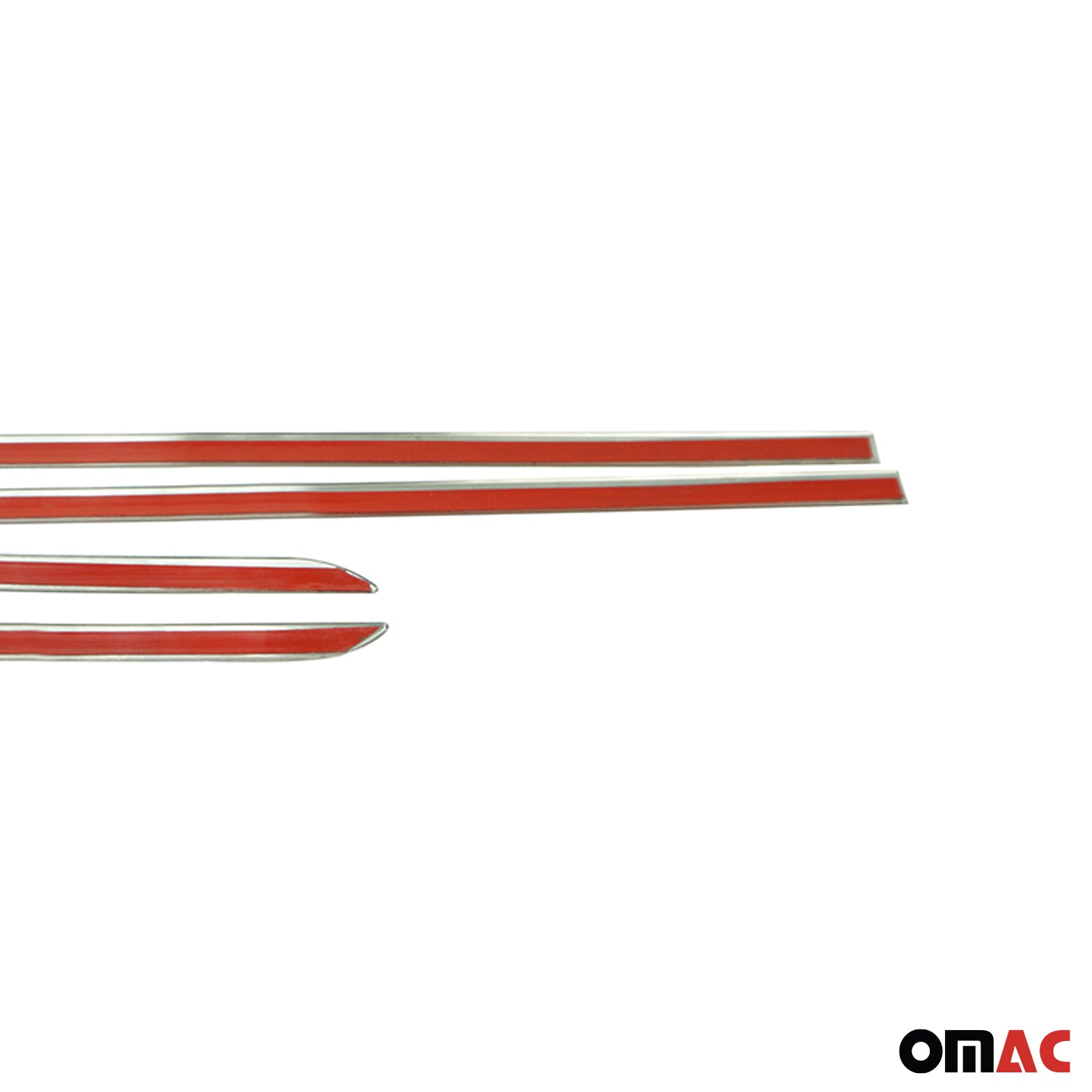 2014-2019 Smart Forfour Side Door Molding Trim Skirt Garnish Stainless Steel Silver 4Pcs