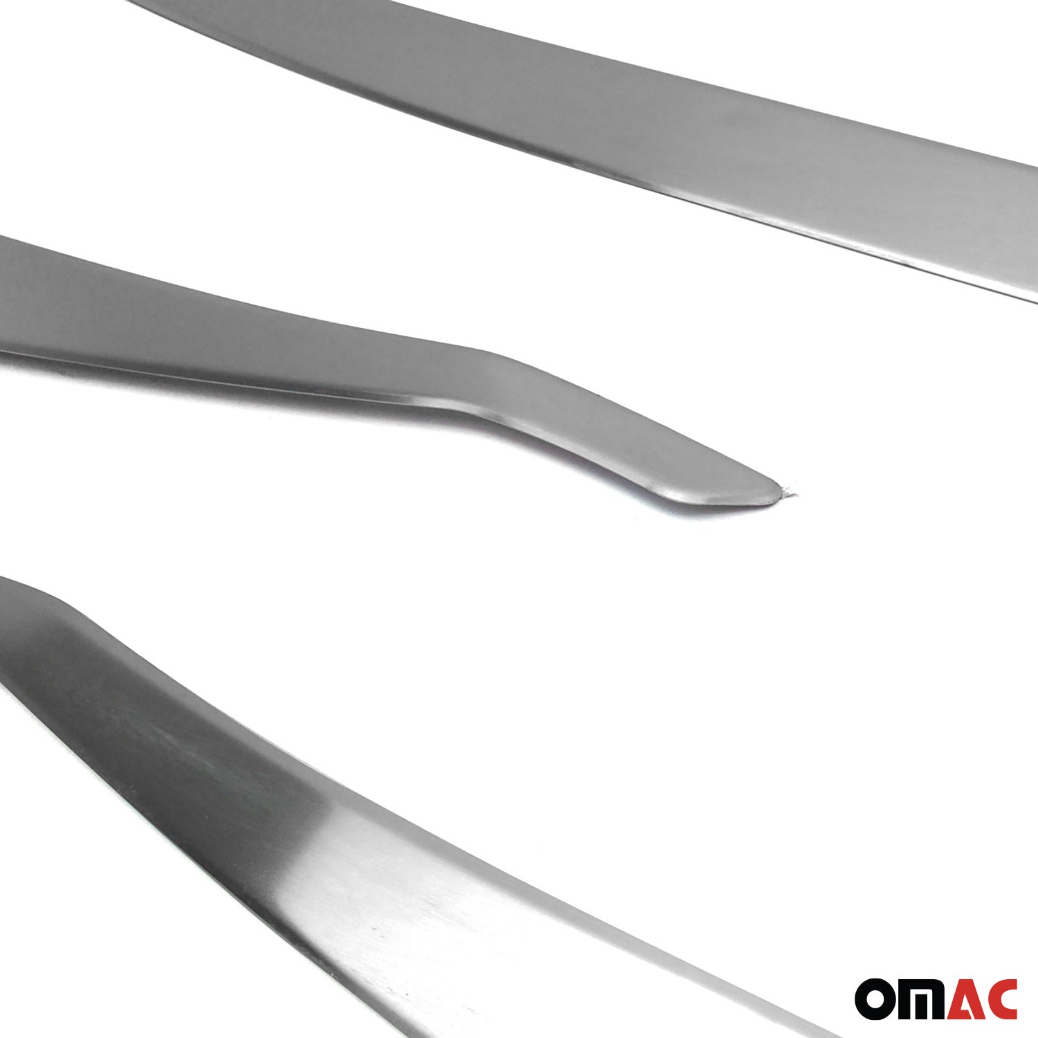 2015-2024 Jeep Renegade Side Door Molding Trim Brushed Steel Silver 4x