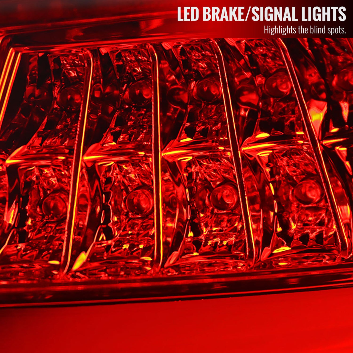 2015-2017 VW Golf/GTI LED Tail Lights Chrome Housing/Red Lens