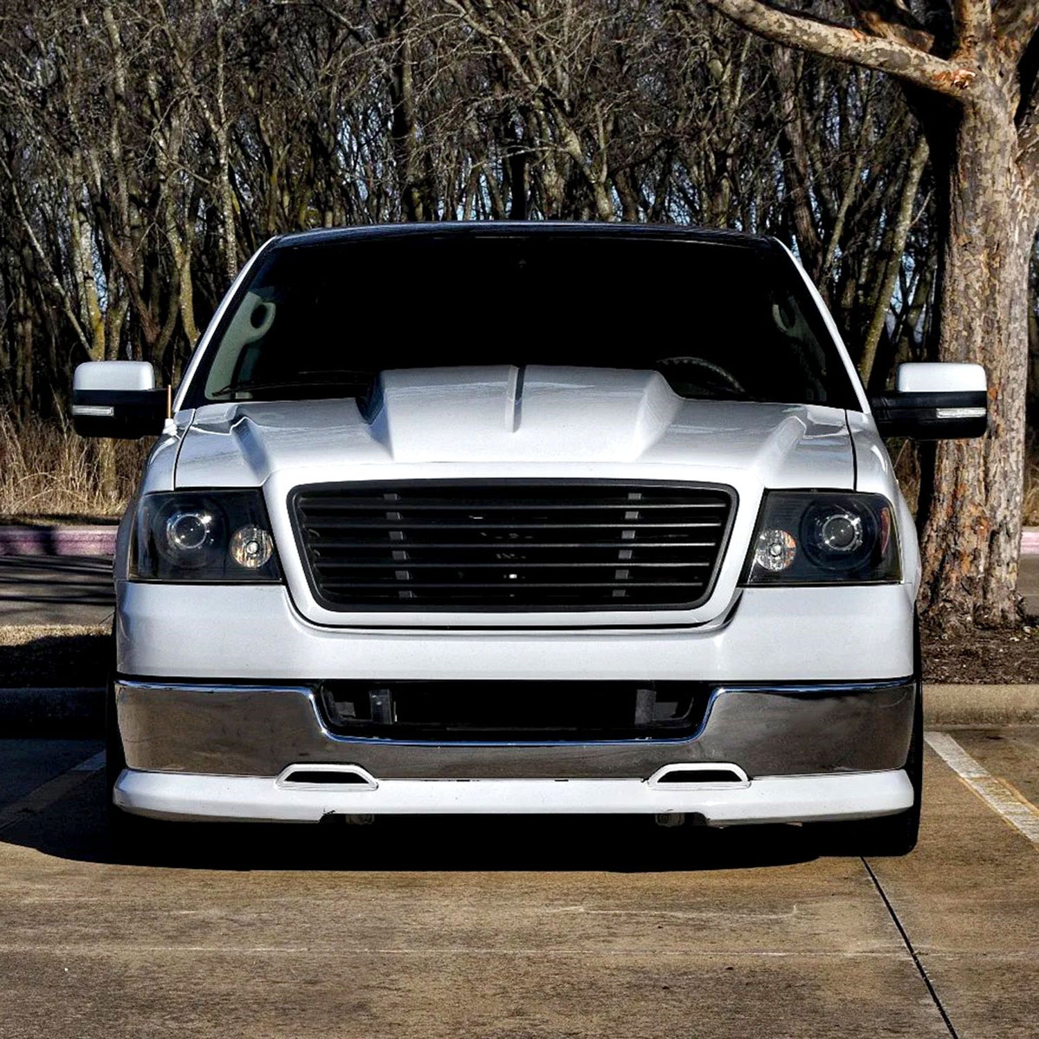 2004-2008 Ford F-150/ 06-2008 Lincoln Mark LT Headlights Amber Reflectors Black