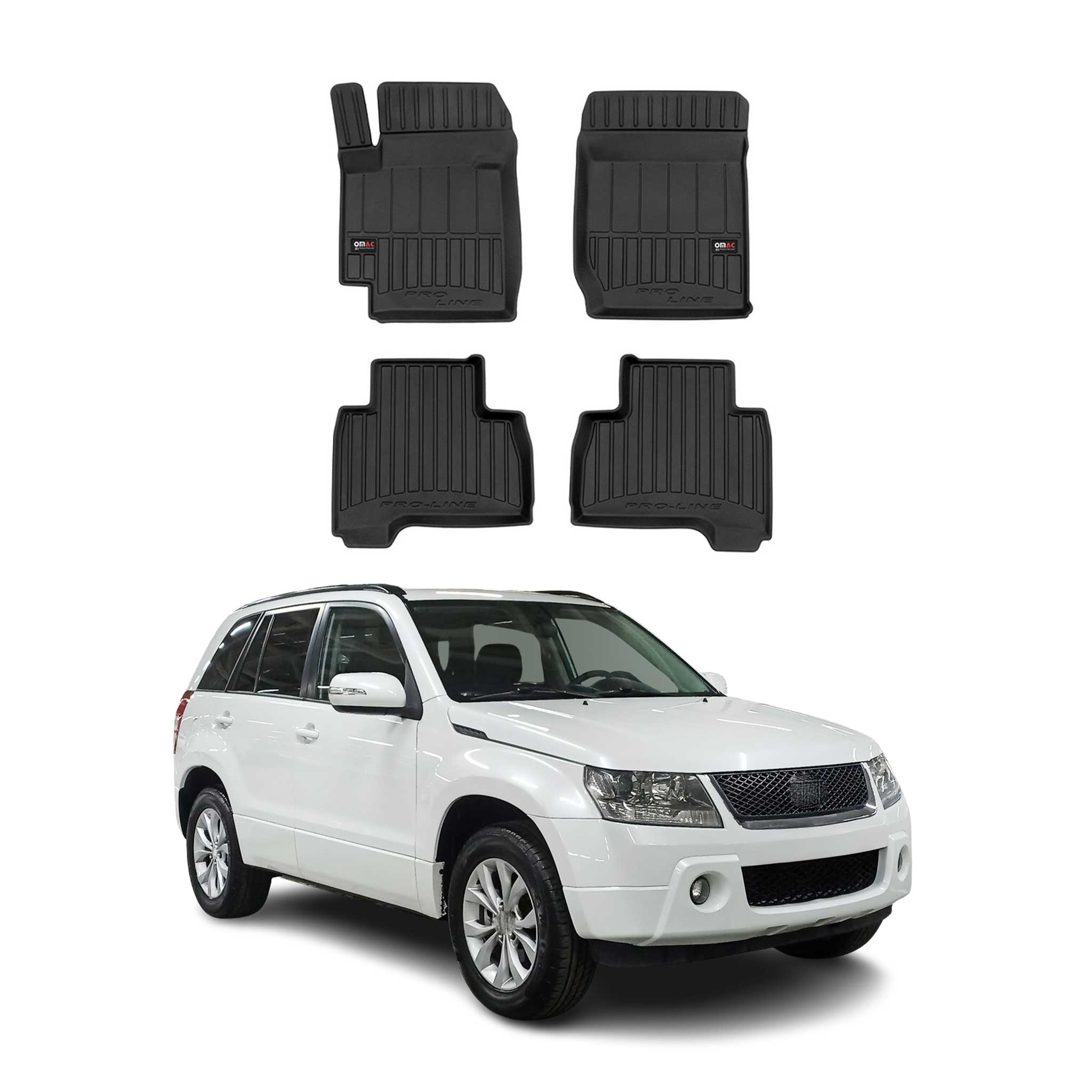 2005-2014 Suzuki Grand Vitara Premium Floor Mats Black Heavy Duty All-Weather