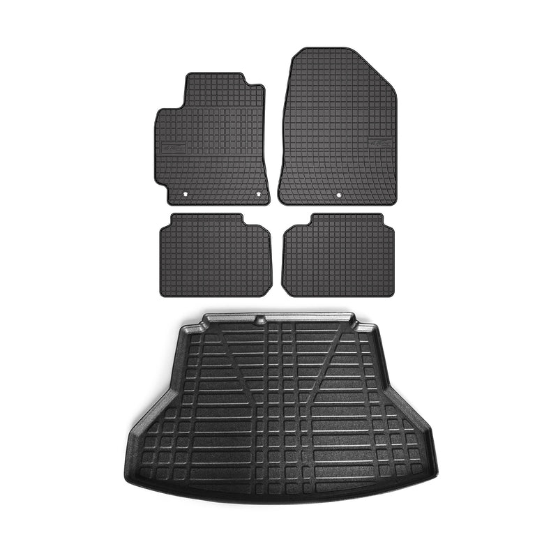 2017-2024 Hyundai Elantra Floor Mats & Cargo Liner Full Set All Weather Black