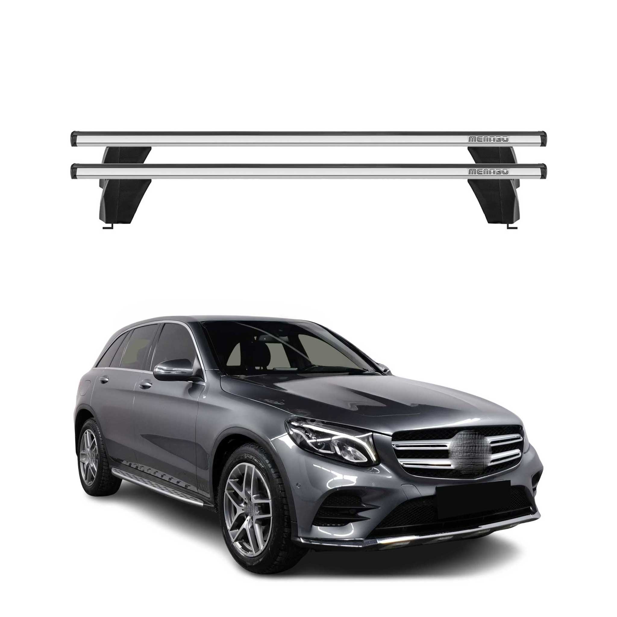 2016-2019 Mercedes GLC Class Coupe C253 Roof Rack Cross Bars Silver