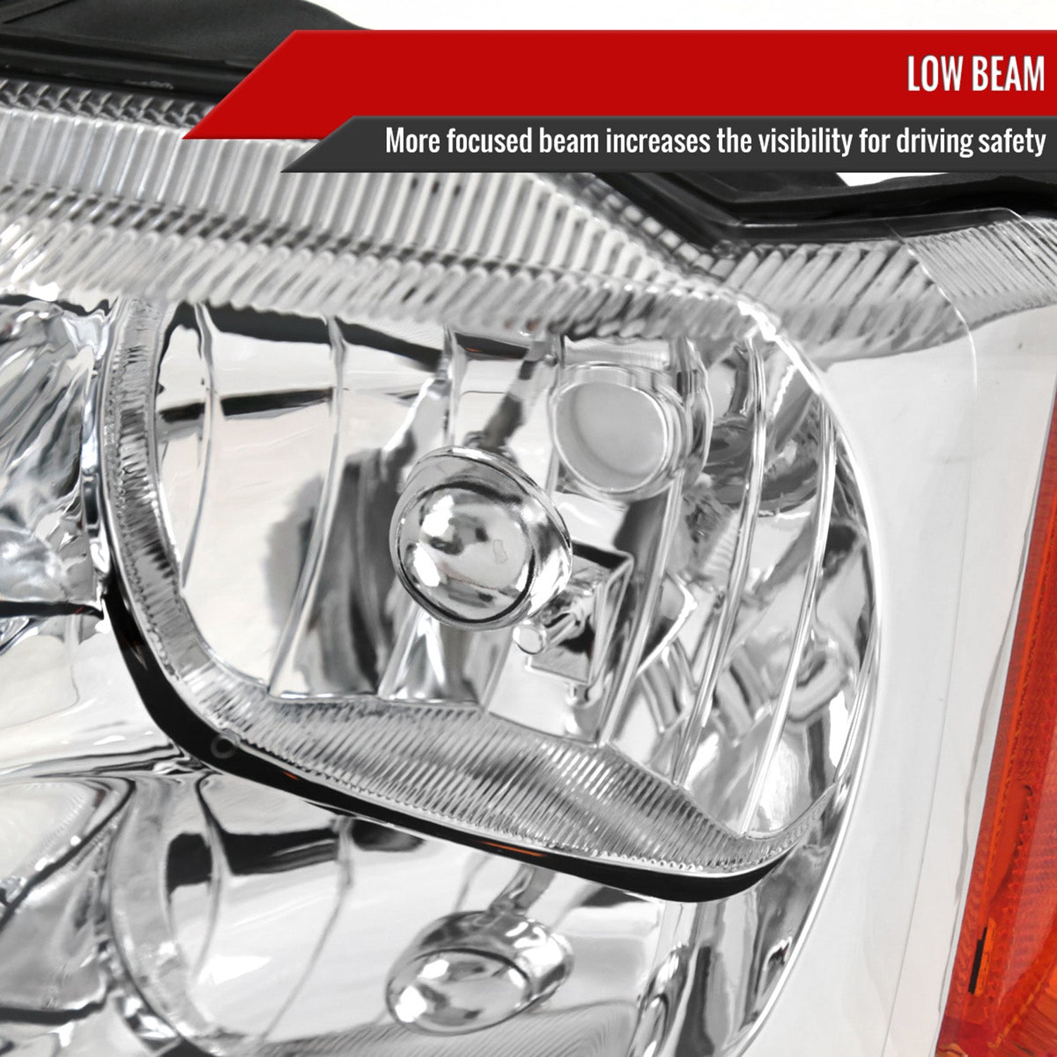 1999-2004 Jeep Grand Cherokee Factory Style Headlights Chrome/Clear Lens