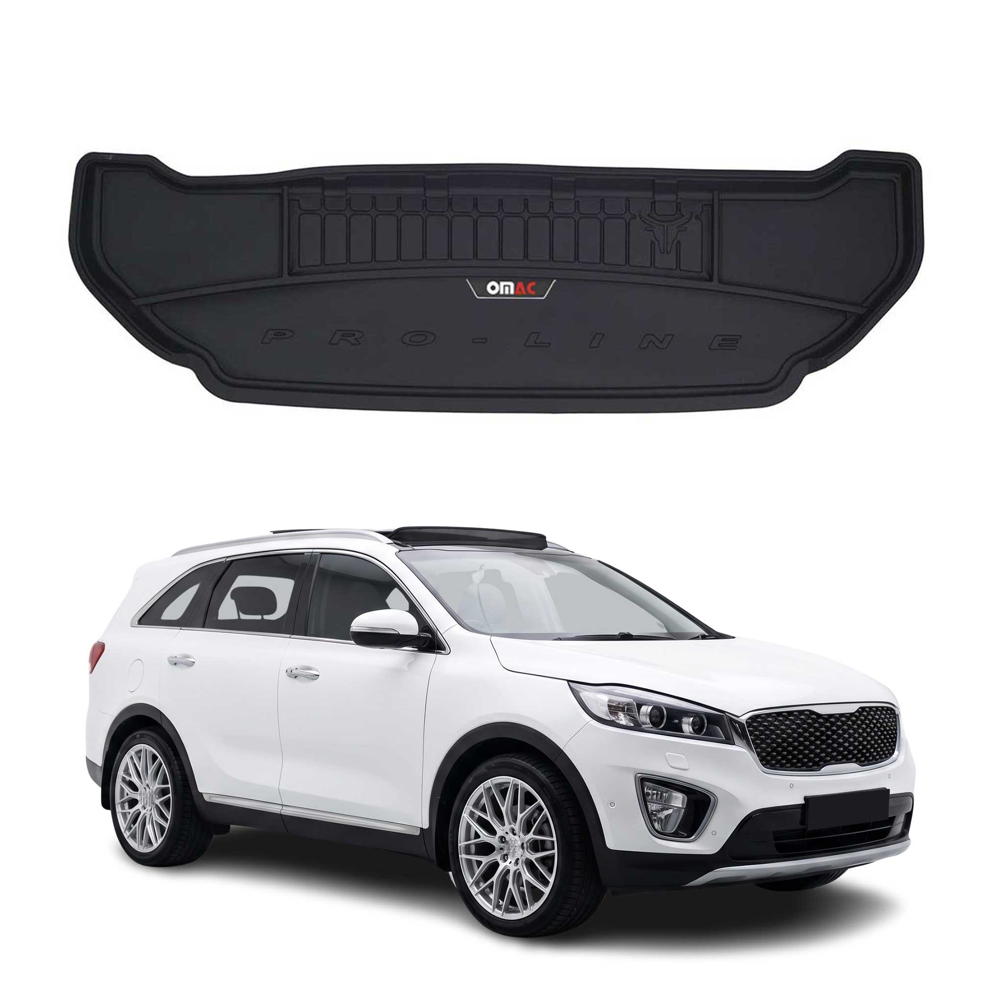 2016-2020 Kia Sorento Premium Cargo Liner Trunk Mat All Weather Heavy Duty 7 Seats Unfolding 3rd Row