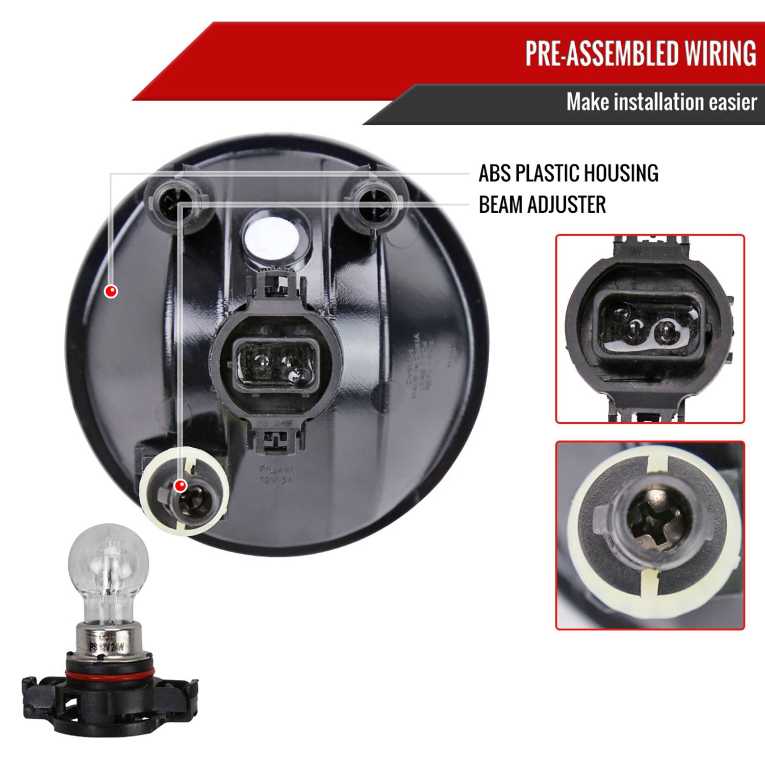 2021-2022 Chevrolet Colorado Fog Lights Kit Chrome Housing/Clear Lens