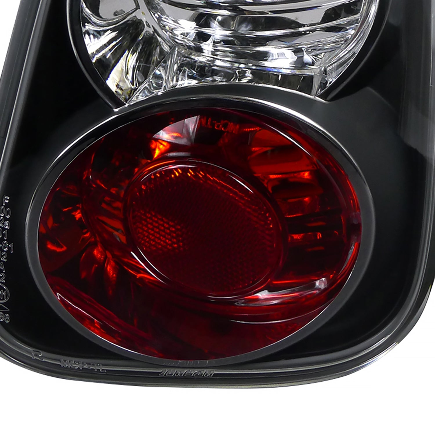 2002-2004 Mini Cooper Tail Lights Matte Black Housing/Clear Lens
