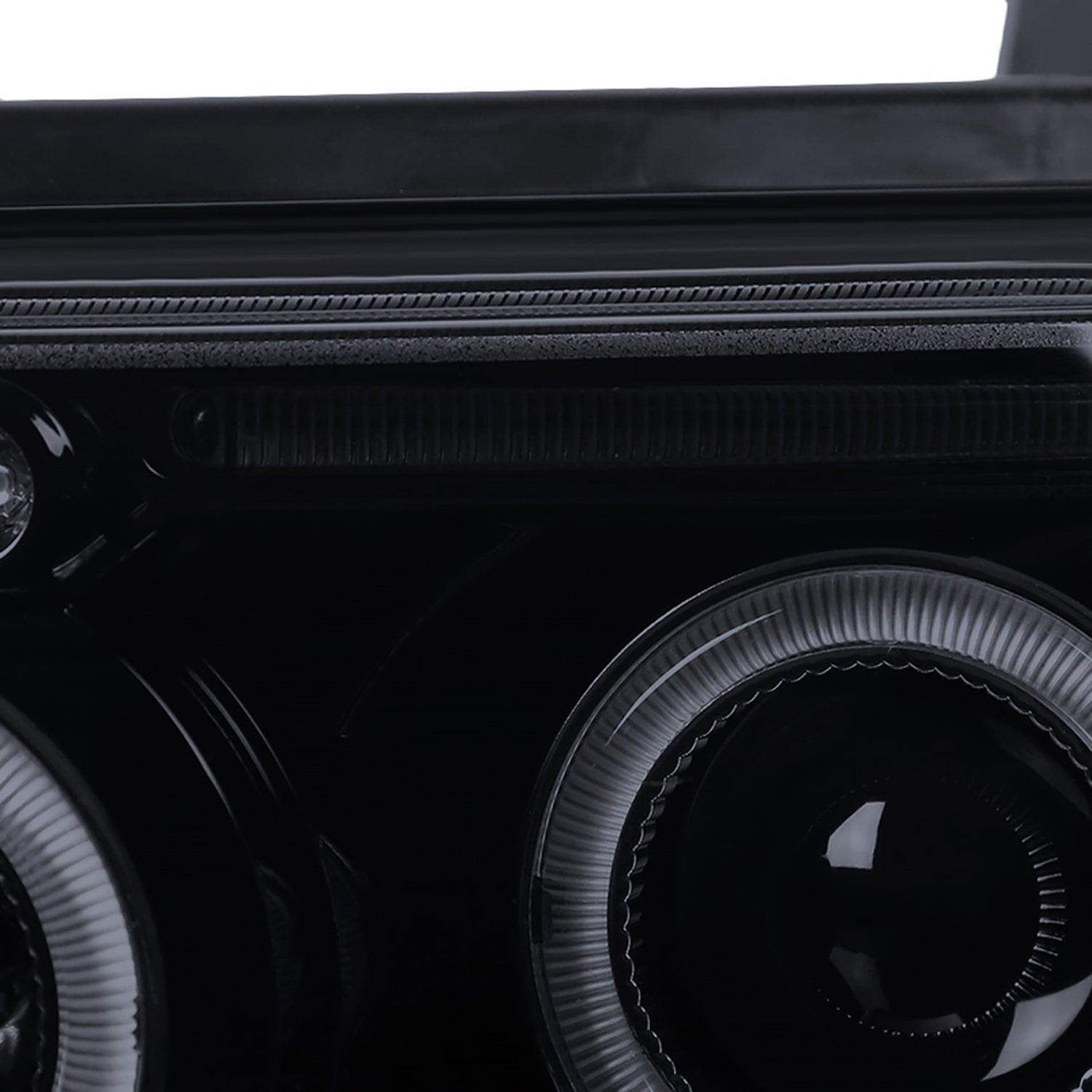 1997-2000 VW Passat Dual Halo Projector Headlights Glossy Black/Smoke Lens