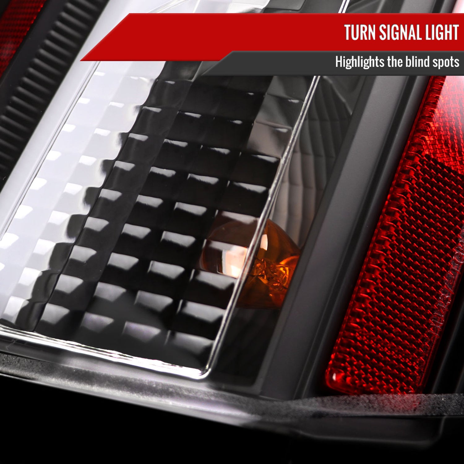 2003-2007 Cadillac CTS LED Tail Lights Matte Black Housing/Clear Lens