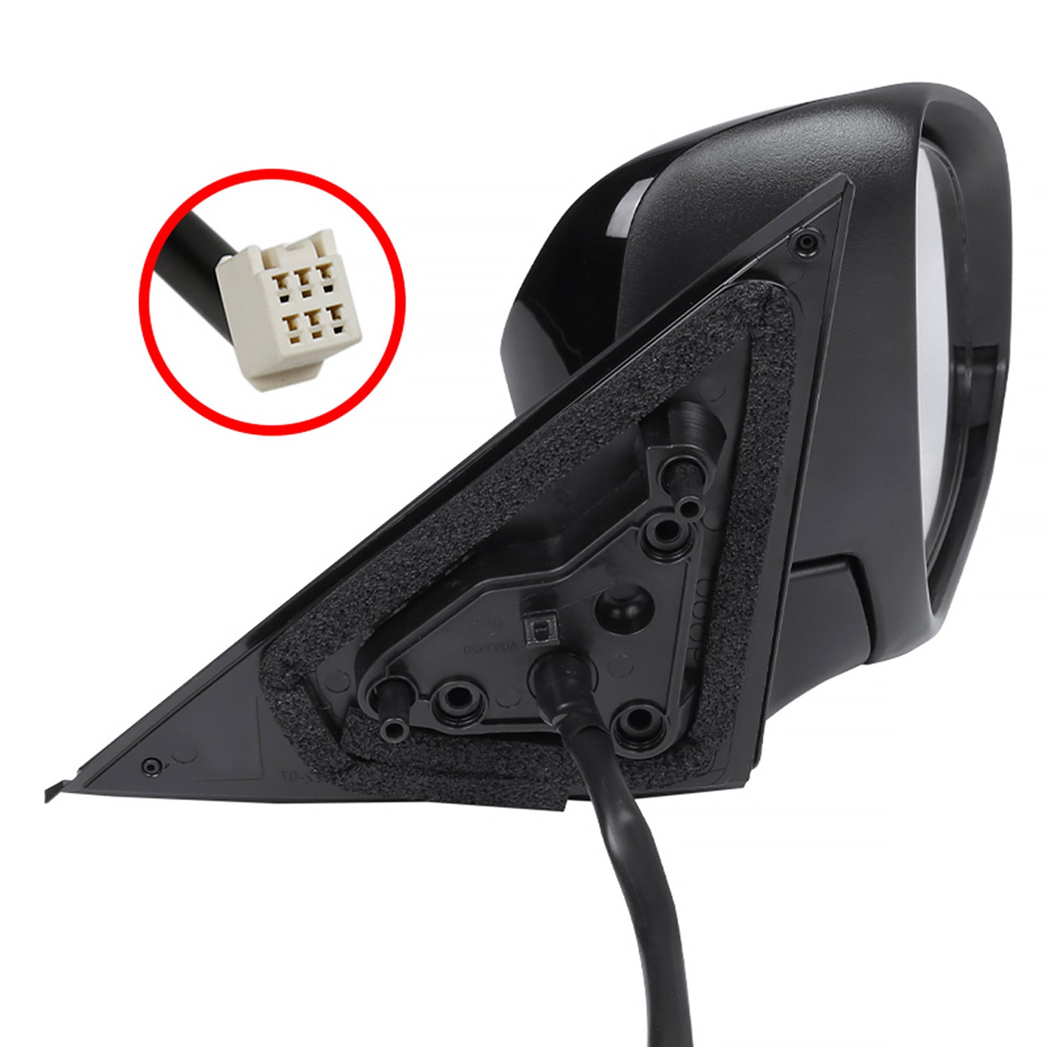 2012-2014 Toyota Camry Glossy Black 3Pin Adjustable Side Mirror Passenger Side