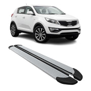 2011-2016 Kia Sportage Running Boards Side Steps Silver