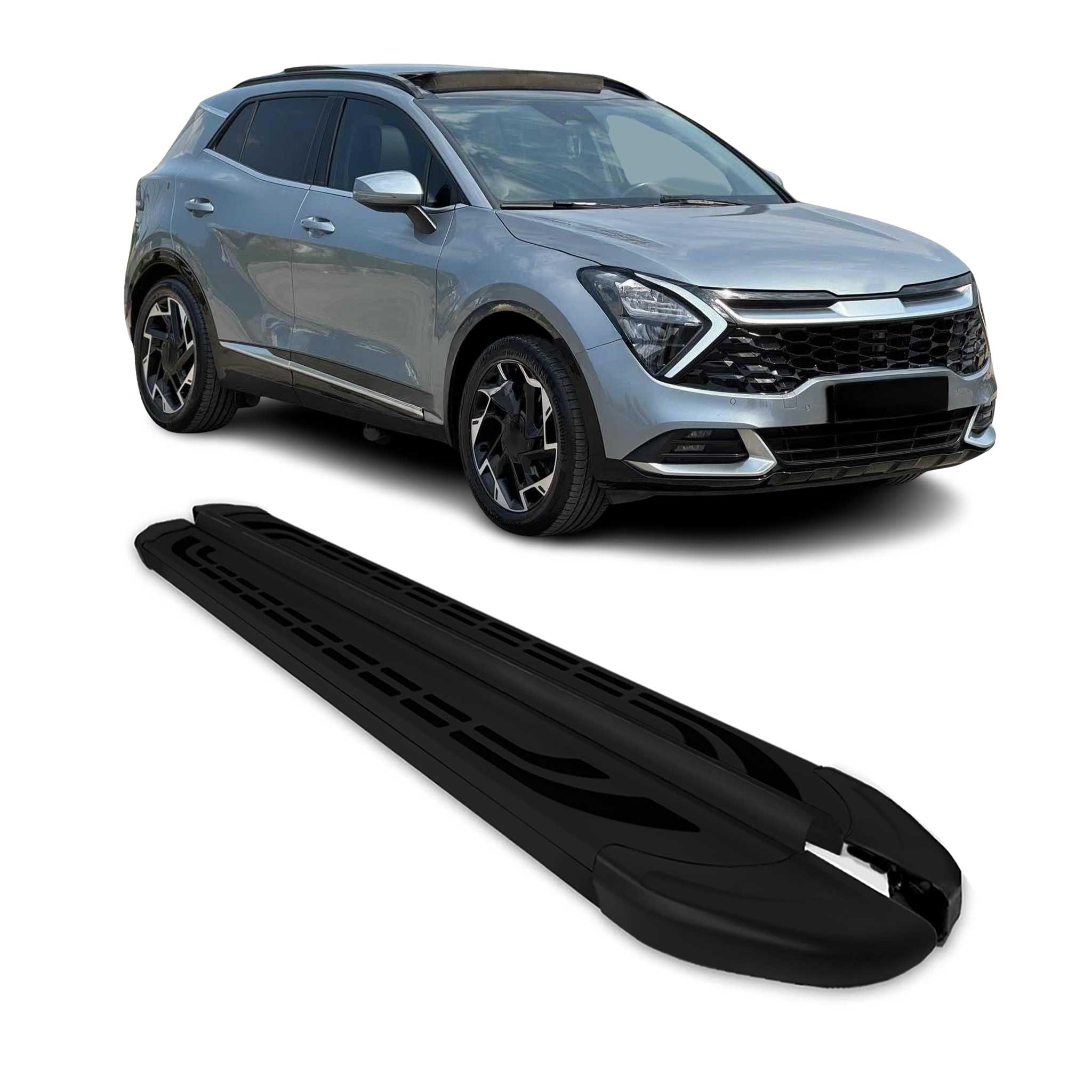 2017-2023 Kia Stonic Running Boards Side Steps Black