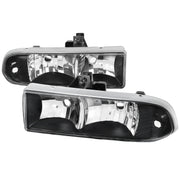 1998-2004 Chevy S10/Blazer Factory Style Headlights Matte Black/Clear Lens