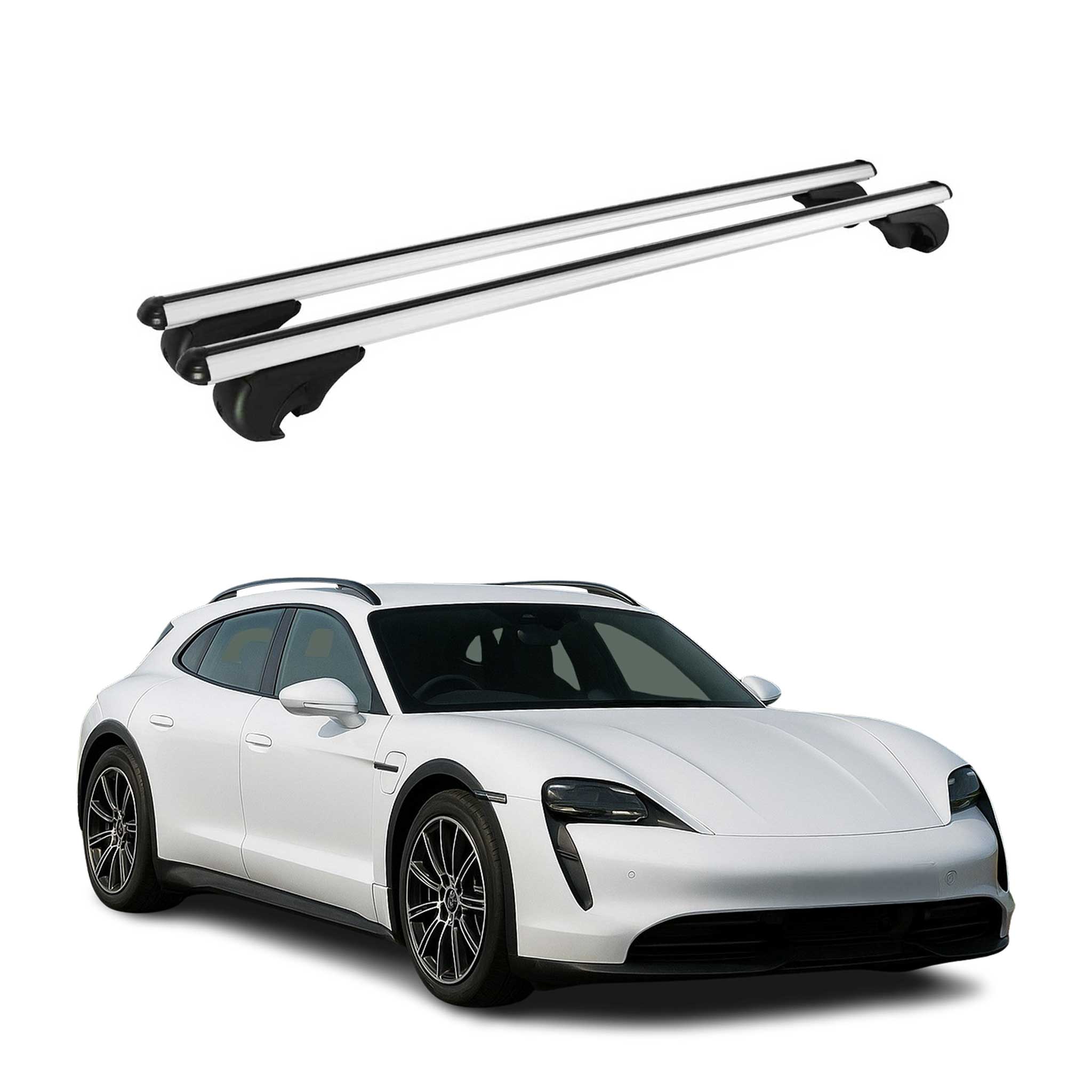 Roof Racks Cross Bars for Porsche Taycan Cross Turismo 2021-2026 TÜV Gray 2x
