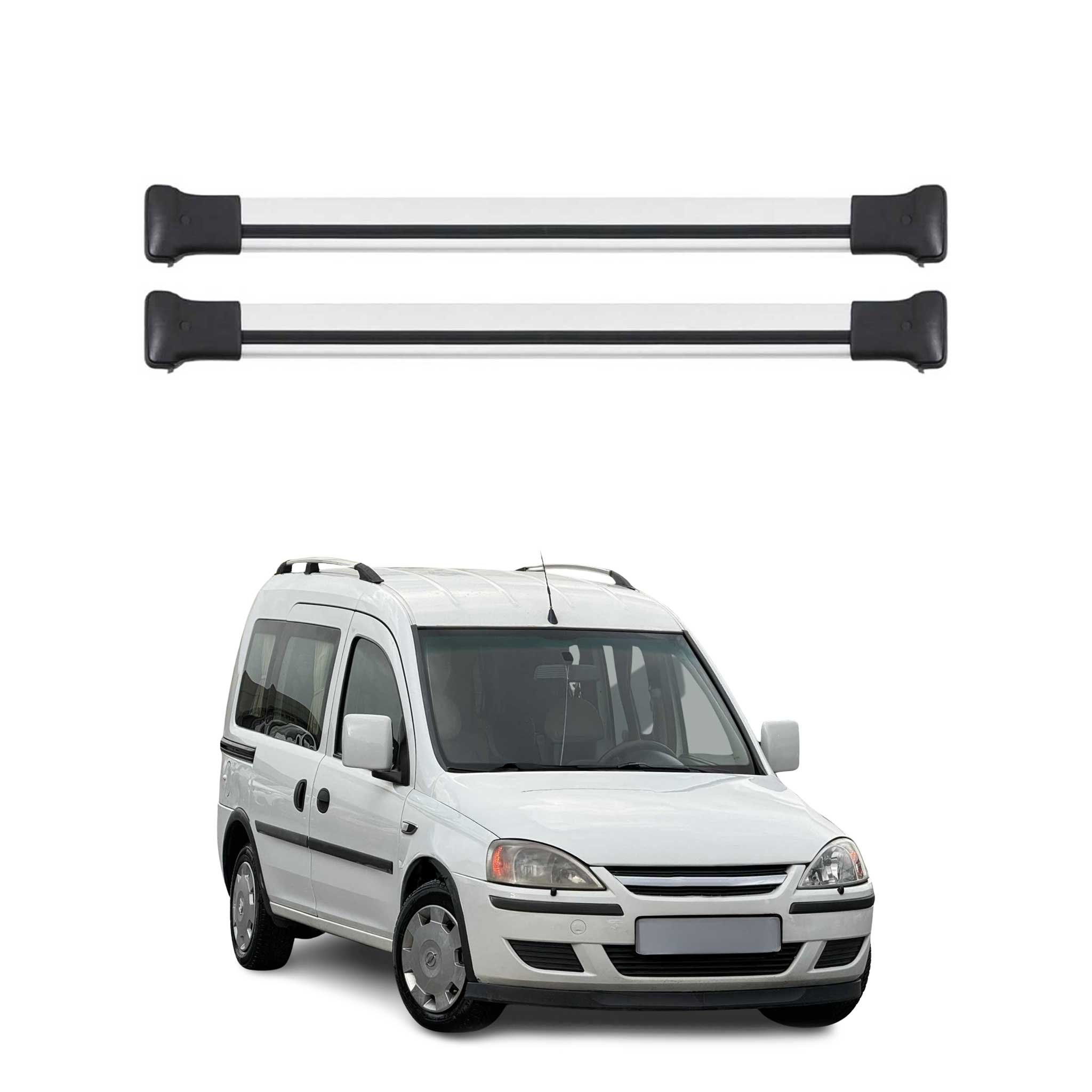 2001-2011 Chevrolet Combo Roof Rack Cross Bars Silver
