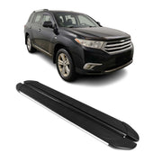 2008-2013 Toyota Highlander Running Boards Side Steps Silver & Black