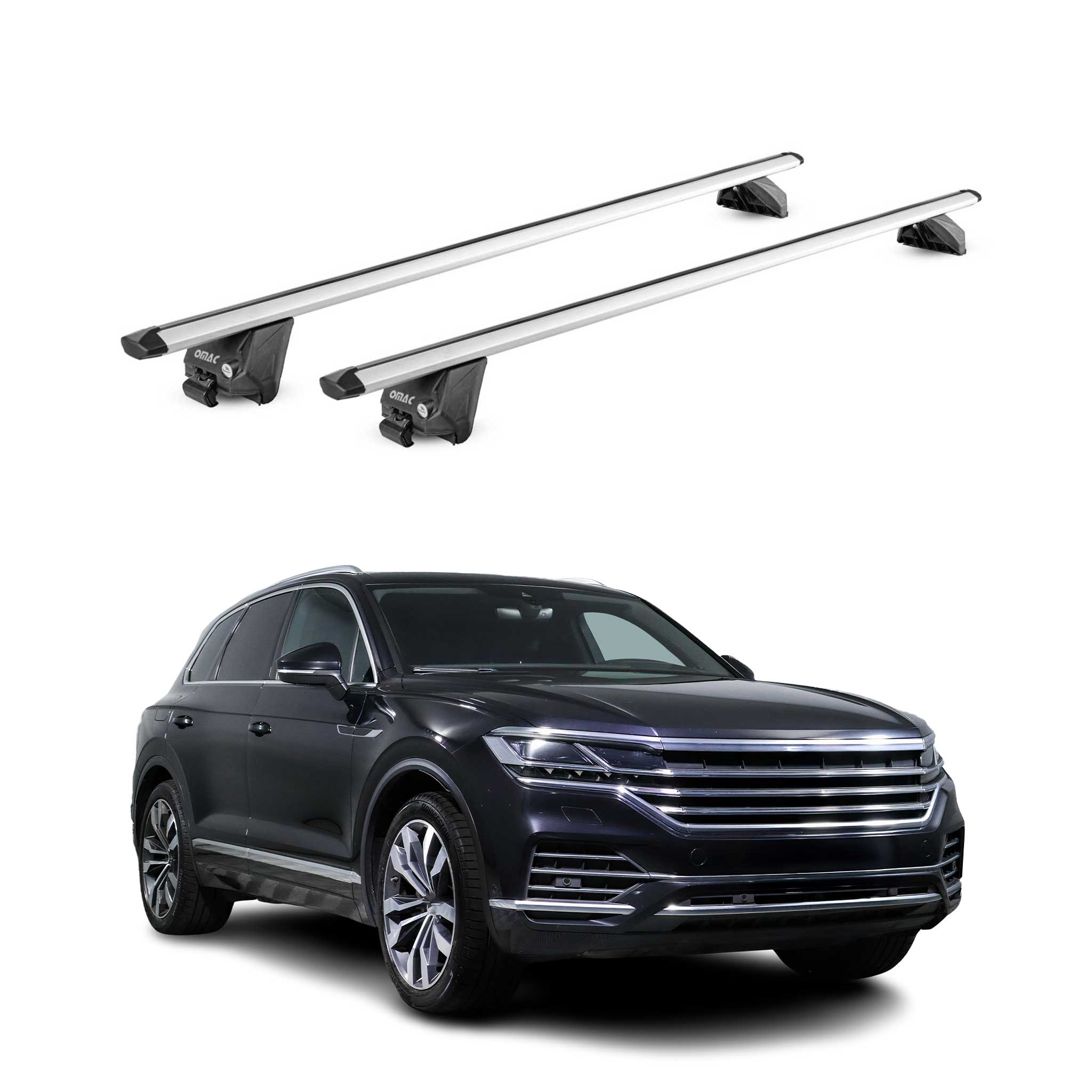 2018-2024 VW Touareg Roof Rack Cross Bars Silver