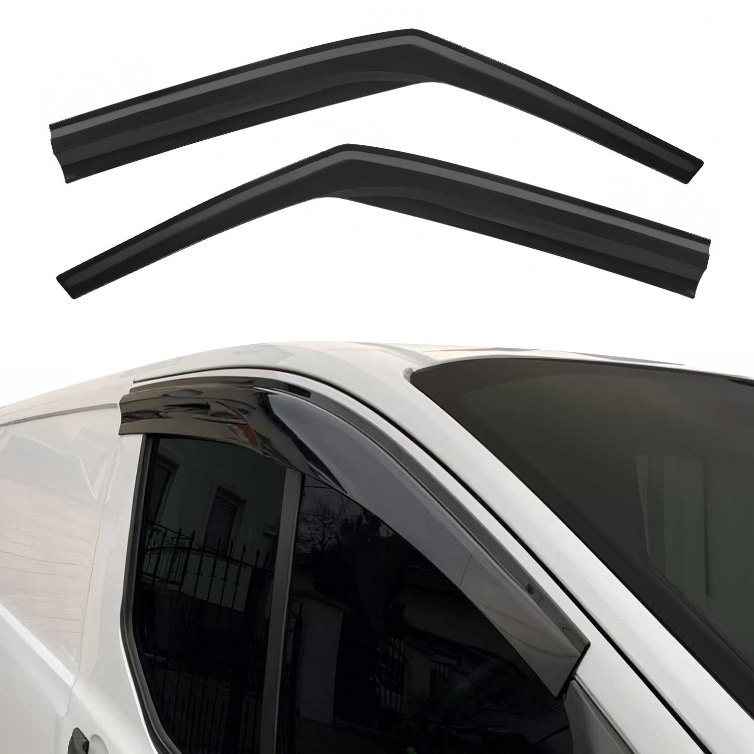 2003-2006 Dodge Sprinter Window Visor Vent Rain Deflector 2Pcs Smoke