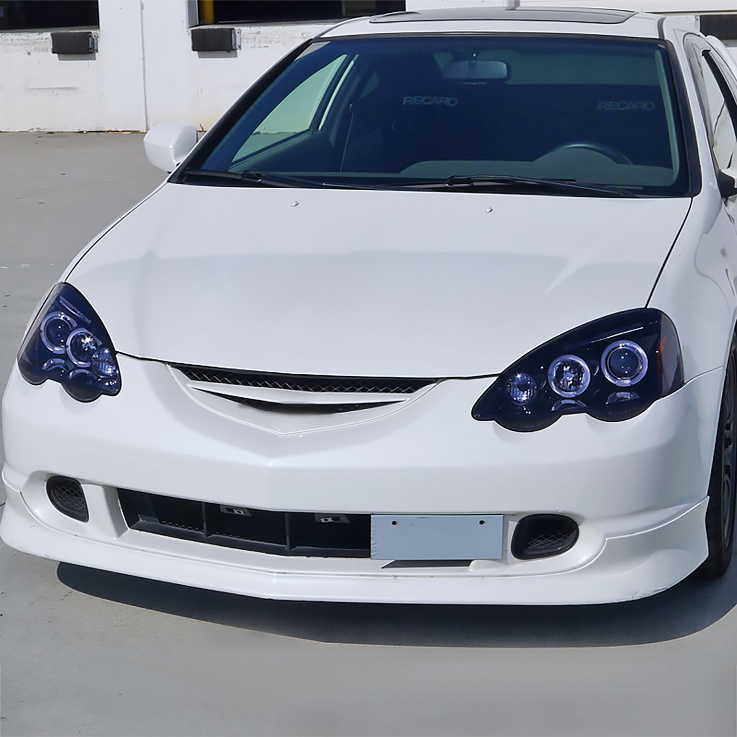 2002-2004 Acura RSX Dual Halo Projector Headlights Glossy Black/Smoke Lens