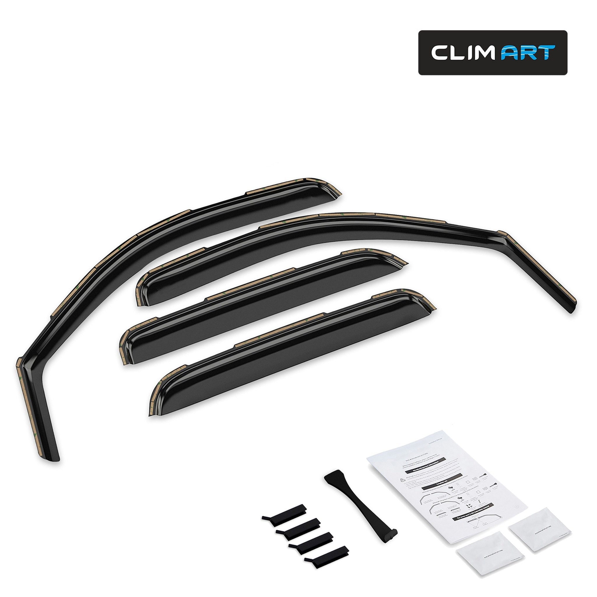 Clim Art Wind Deflectors for Chevrolet Suburban 1500 2500 2007-2014 Dark Smoke