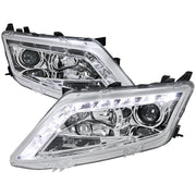 2010-2012 Ford Fusion Projector Headlights w/ LED Light Strip Chrome/Clear